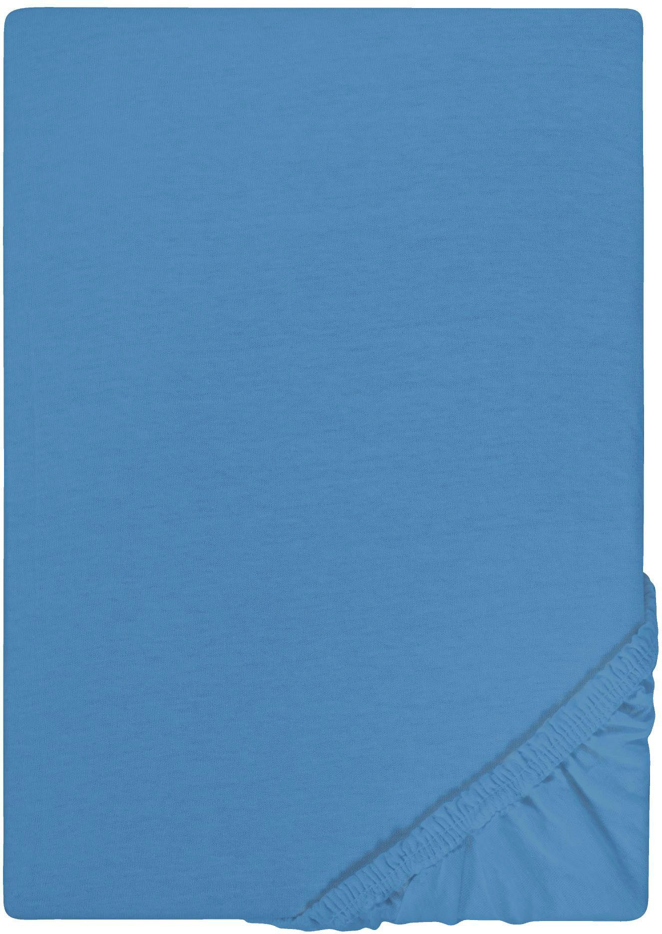 Biberna Spannbettlaken Leila, Jersey, Gummizug: rundum, (1 Stück), Bettlaken aus 100% Baumwolle, für Matratzenhöhen bis 22 cm