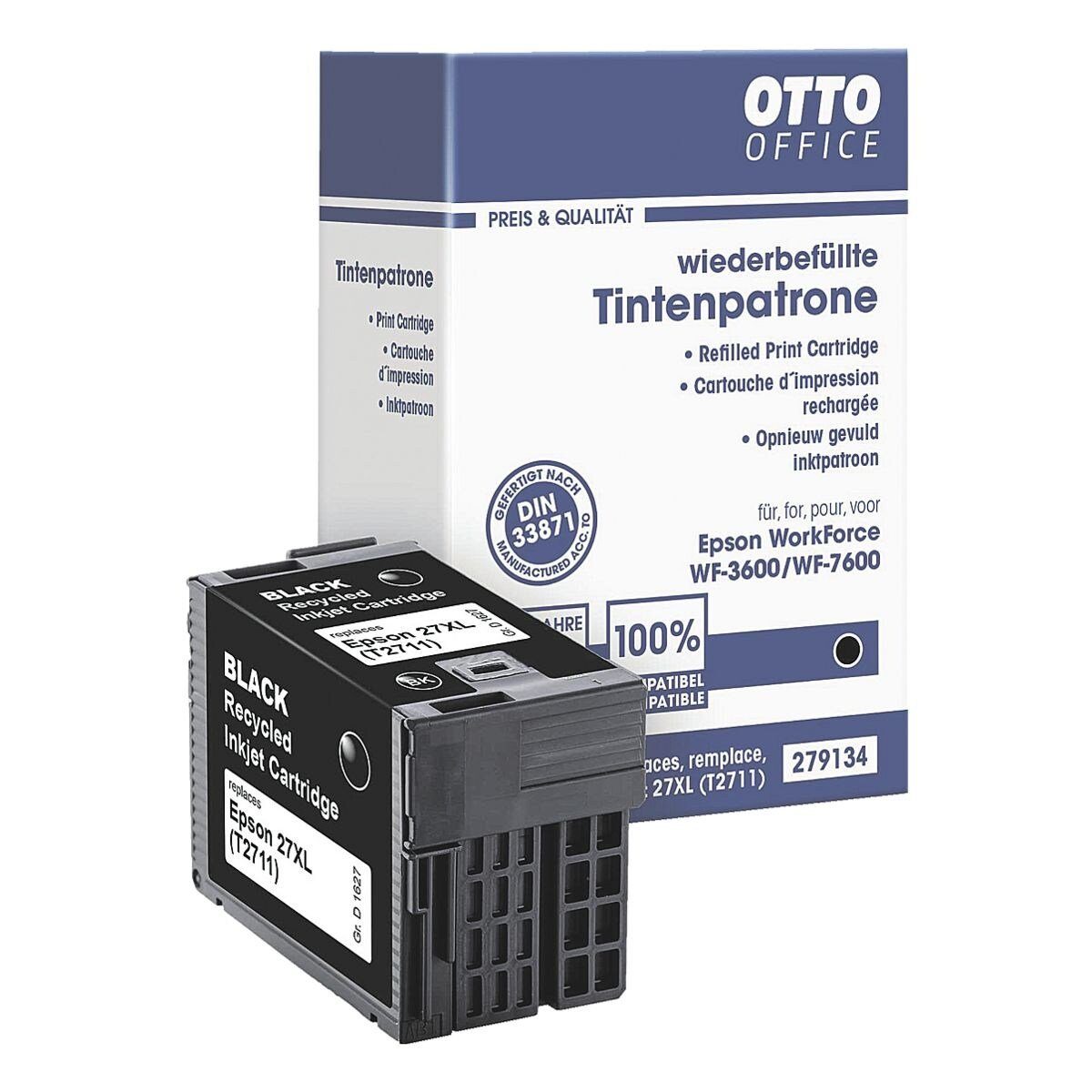 Otto Office  Office T2711 XL Tintenpatrone (ersetzt Epson »27 XL (T2711 XL)«, schwarz)