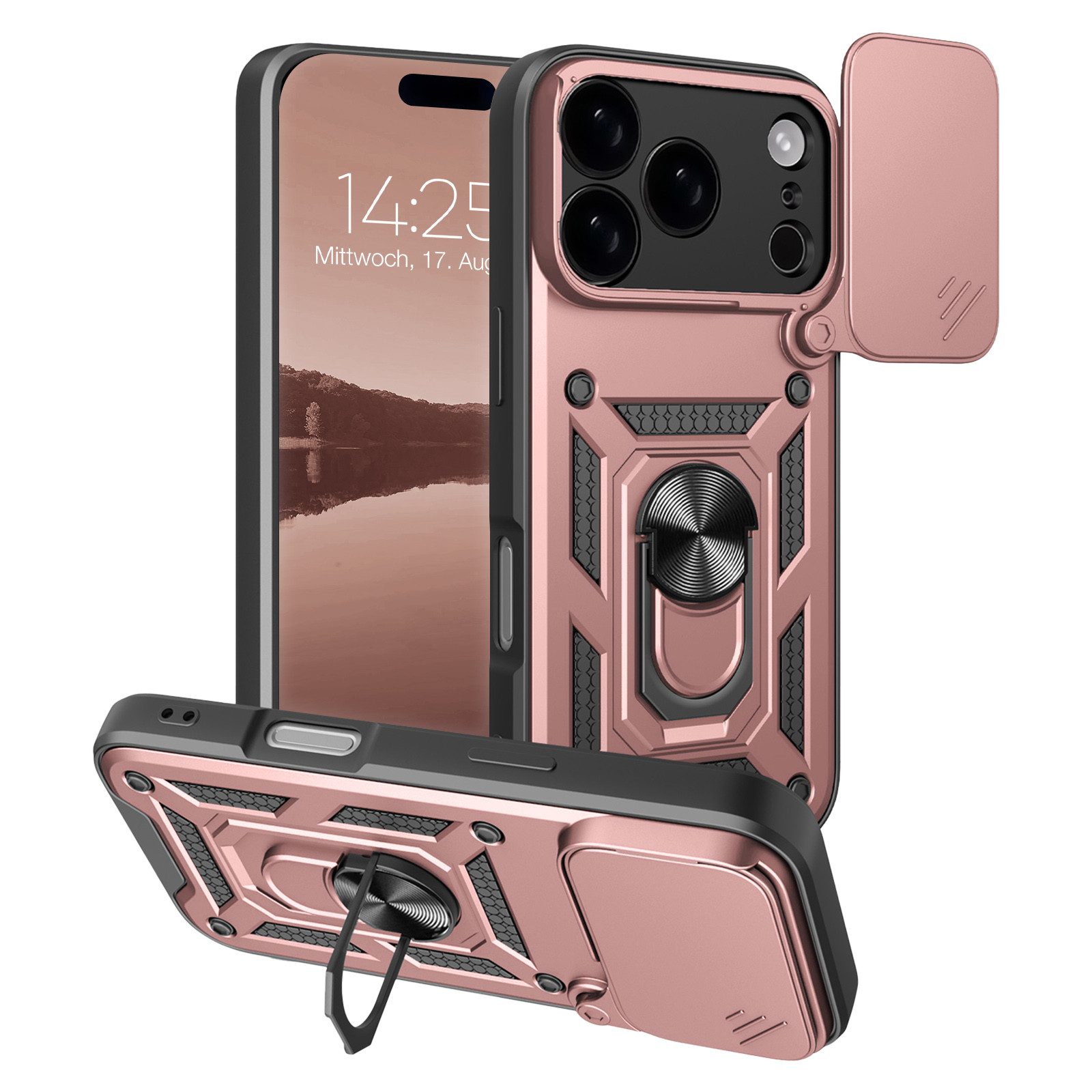 Tec-Expert Handyhülle Outdoor Cover Hülle für Apple iPhone 17 Pro, Premium Hülle mit Kameraschutz aus verstärktem Polycarbonat