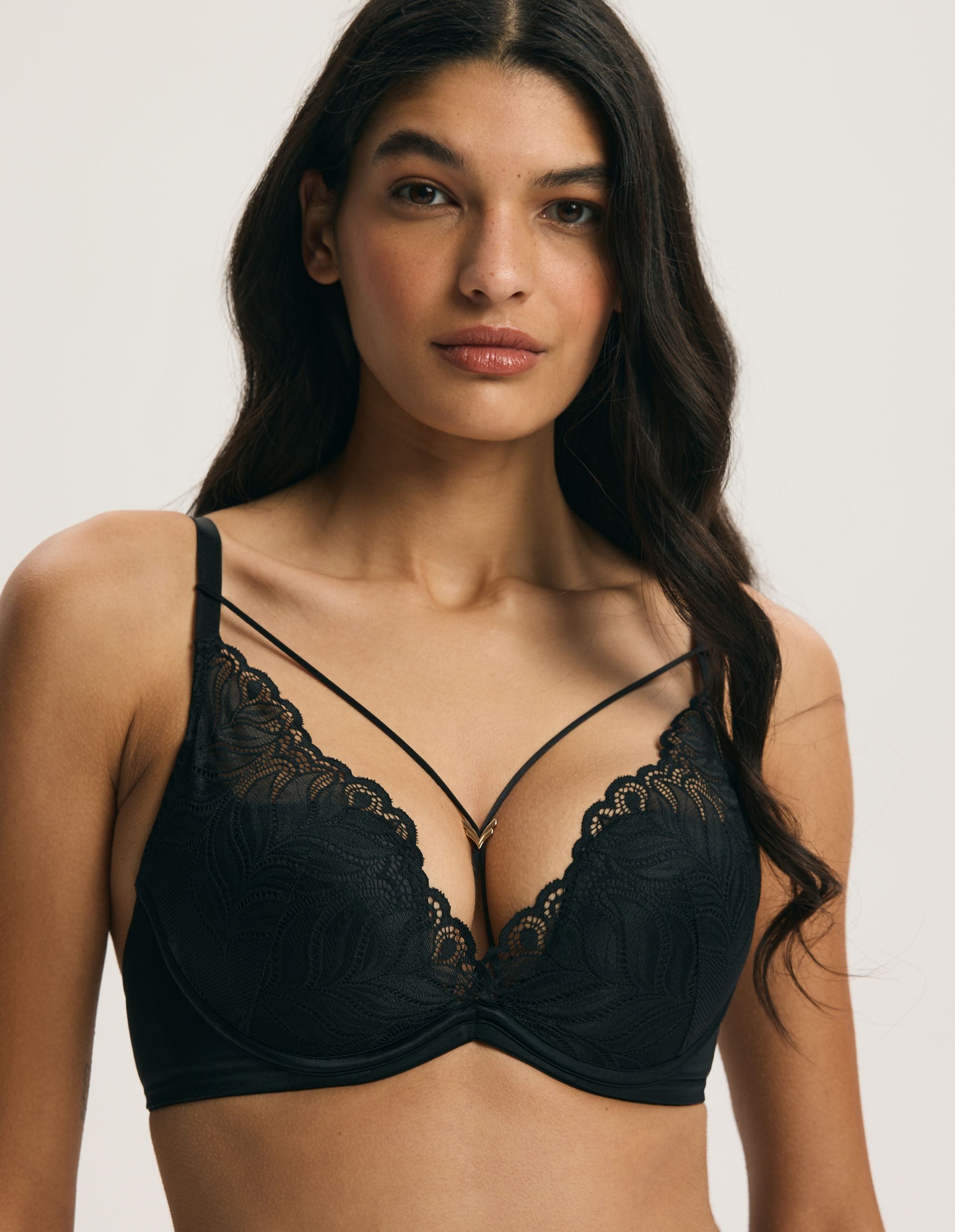 ESOTIQ Push-up-BH Push-up-BH Aurora herausnehmbare Polster zarte Spitze Dekolleté