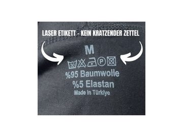 TEXEMP Boxershorts 3er, 6er Pack Boxershorts Retro Shorts Baumwolle Schwarz Unterhosen (3-St) Laser Etikett - Gekämmte Baumwolle