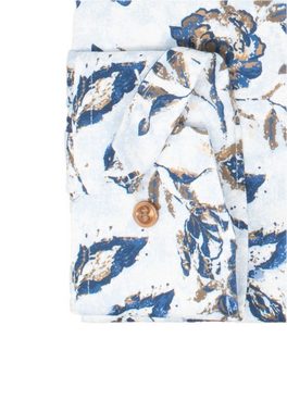MARVELIS Businesshemd Businesshemd - Comfort Fit - Langarm - Florales Muster - Bleu