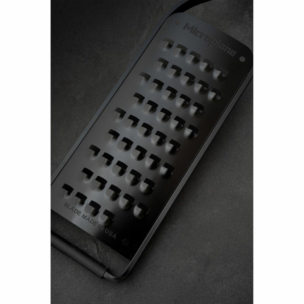 Microplane Küchenreibe Black Sheep Sehr Grob, Edelstahl, PVD-Beschichtung, Gummi, photogeätzte Klinge