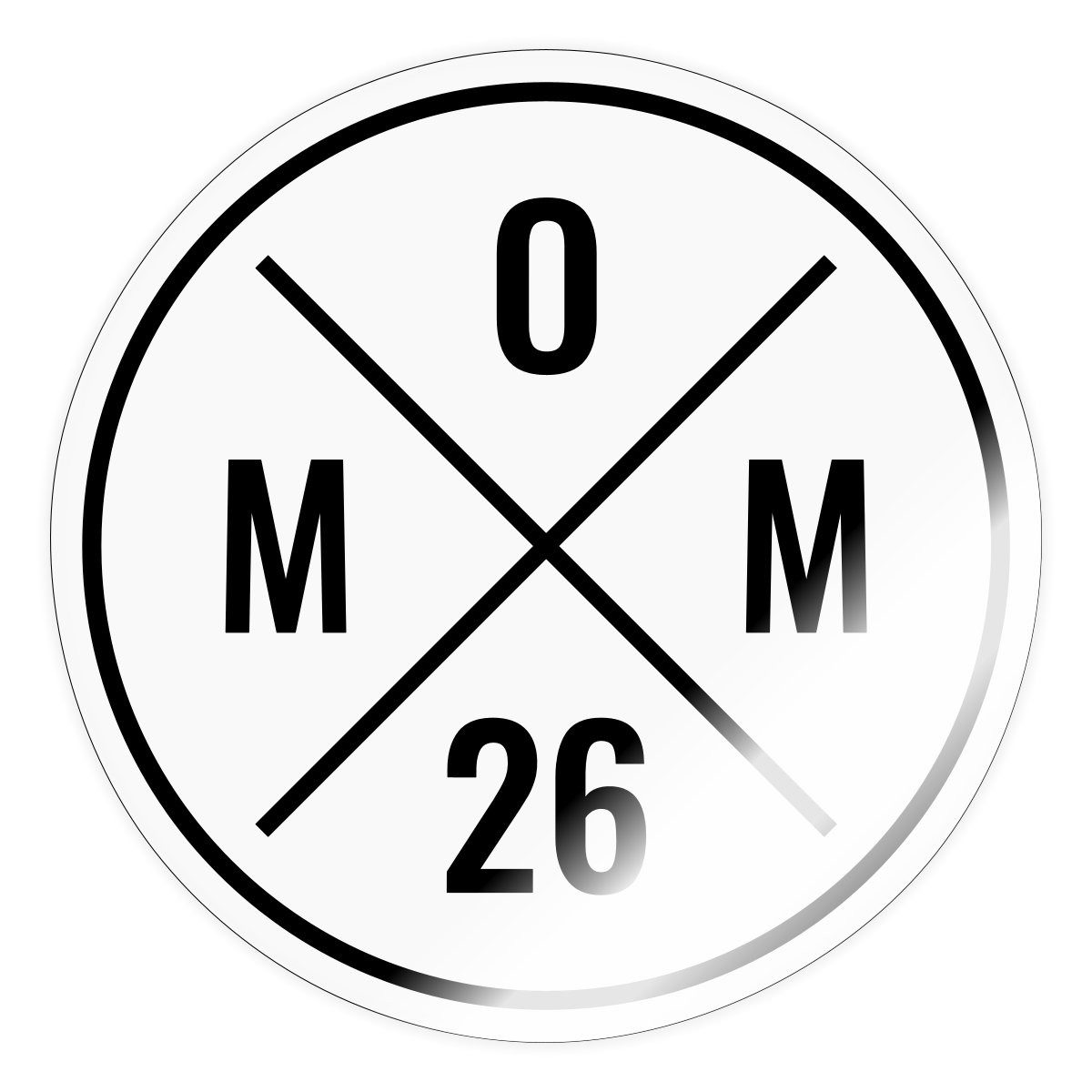 Spreadshirt Aufkleber Mom 2026 Modernes Mama Logo Schwangerschaft Sticker Aufkleber