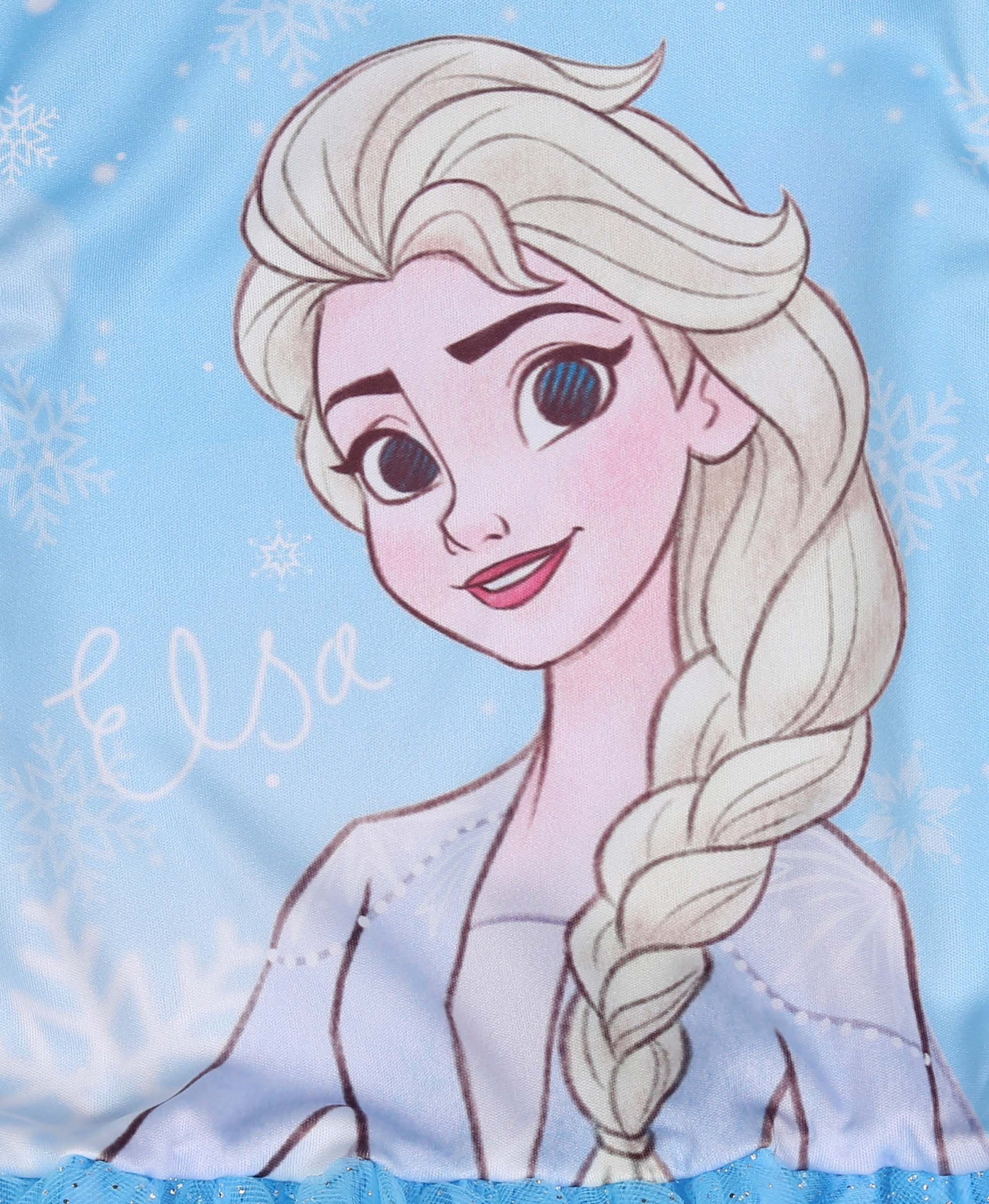 Frozen Tüllkleid Frozen Elsa Kleid mit Tüll und kurzen Ärmeln für Mädchen
