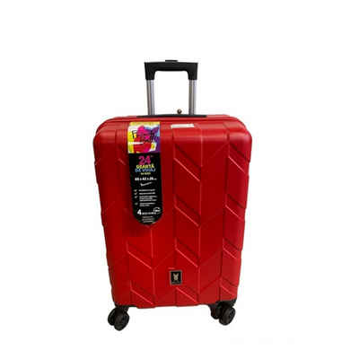 HTI-Living Koffer Koffer Hartschalentrolley Rot, 4 Rollen, Trolley