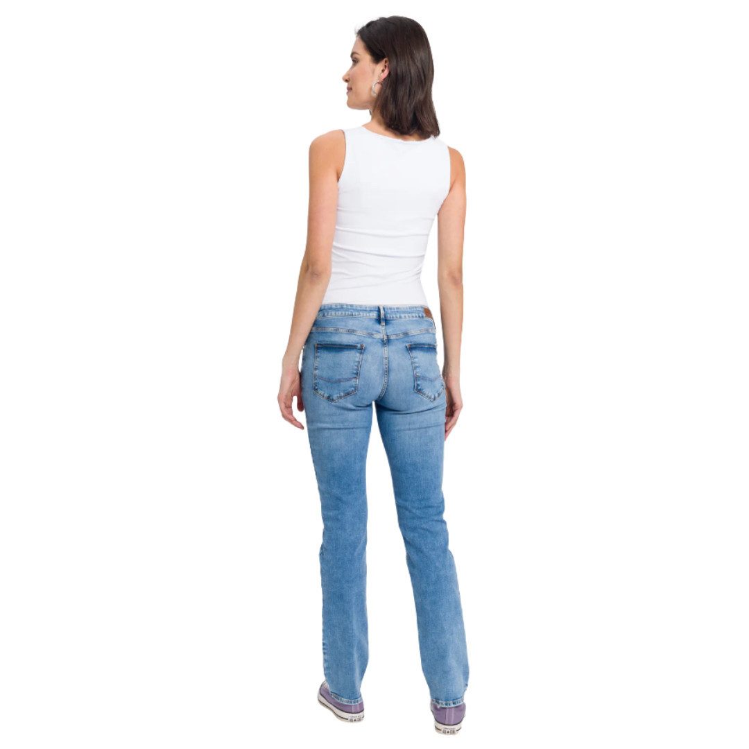CROSS JEANS® Straight-Jeans Rose N487-076 Mid Blue 5-Pocket Style