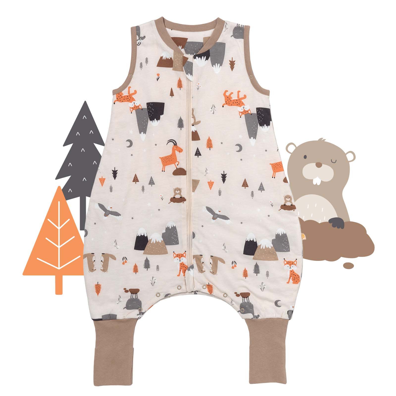 Schlummersack Kinderschlafsack Schlafsack mit Füßen und umklappbaren Bündch günstig online kaufen