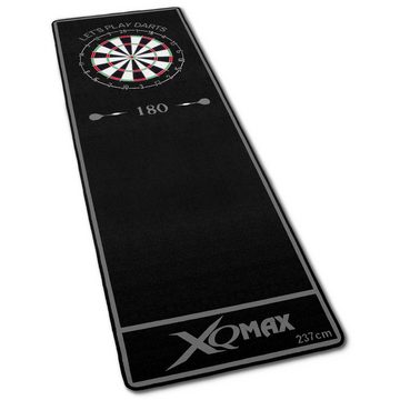 XQMAX Dartscheibe Dart Starter-Set inkl. Dartmatte grau, (Dartset, Dart), Dartboard Steeldarts Dartteppich Spielstandstafel Marker