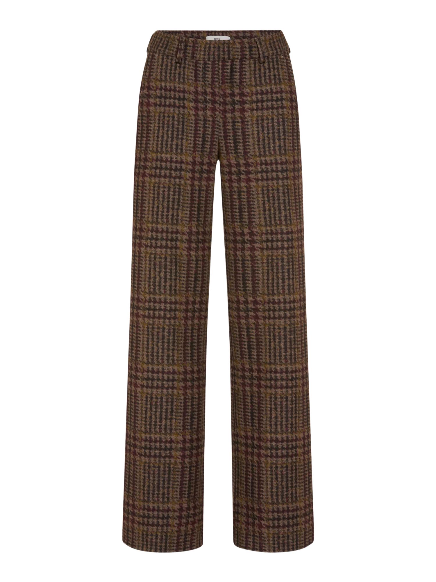 Brax Stretch-Hose braun,Casual,Polyester,Kariert,Wide Leg