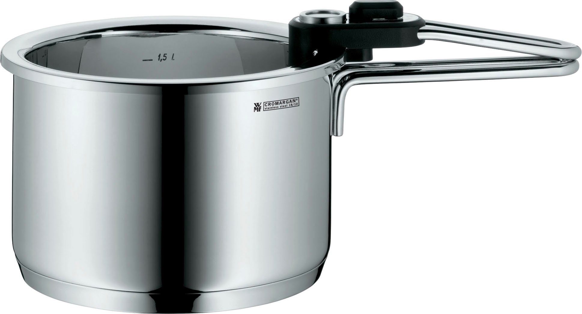 WMF Simmertopf Wasserbadtopf mit herausnehmbaren Einsatz, Cromargan® Edelstahl Rostfrei 18/10, Ø 18 cm, mit Temperaturanzeige, spülmaschinengeeignet, Induktion