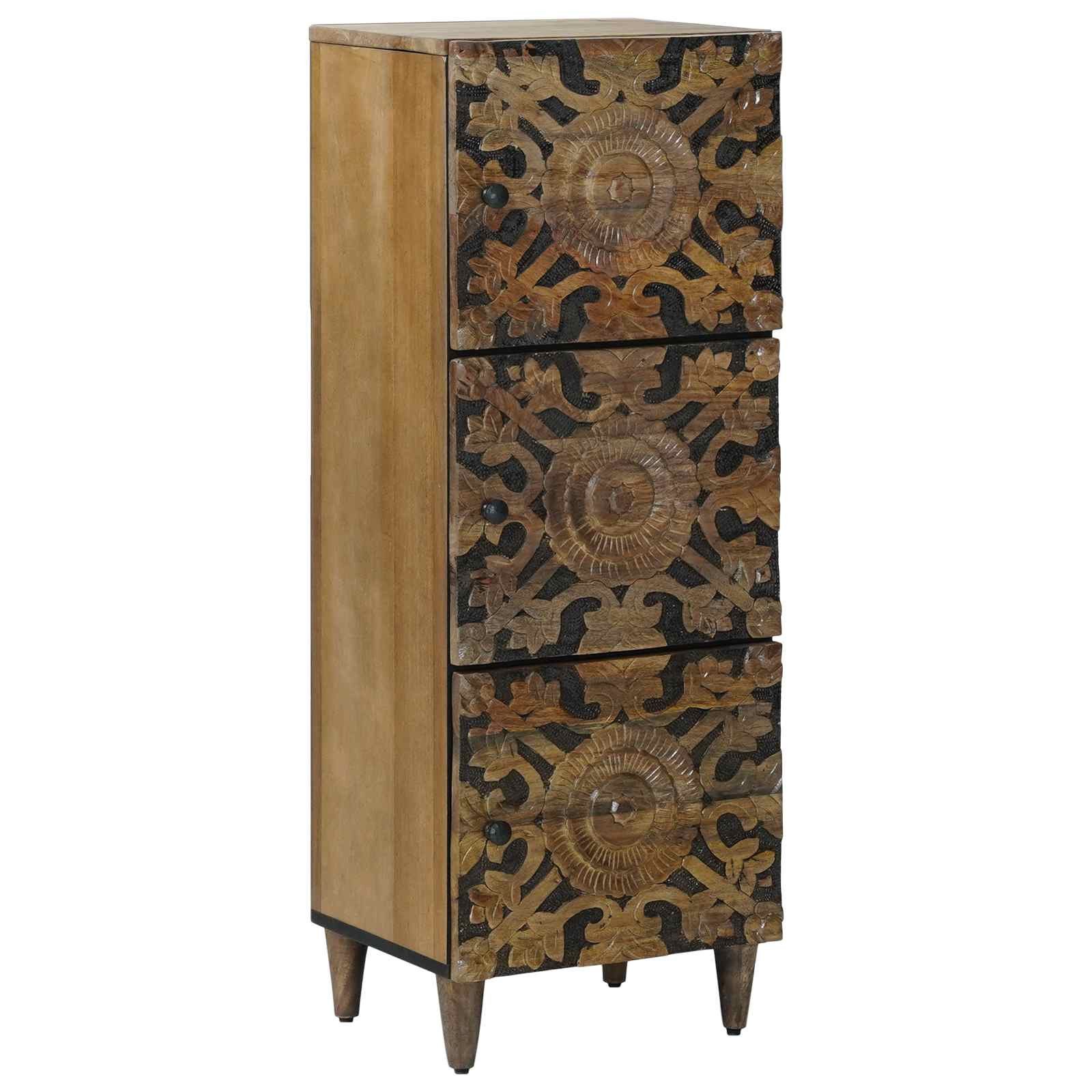 vidaXL Hochschrank Hochschrank Braun 40 x 33 x 110 cm Massivholz (1-St)
