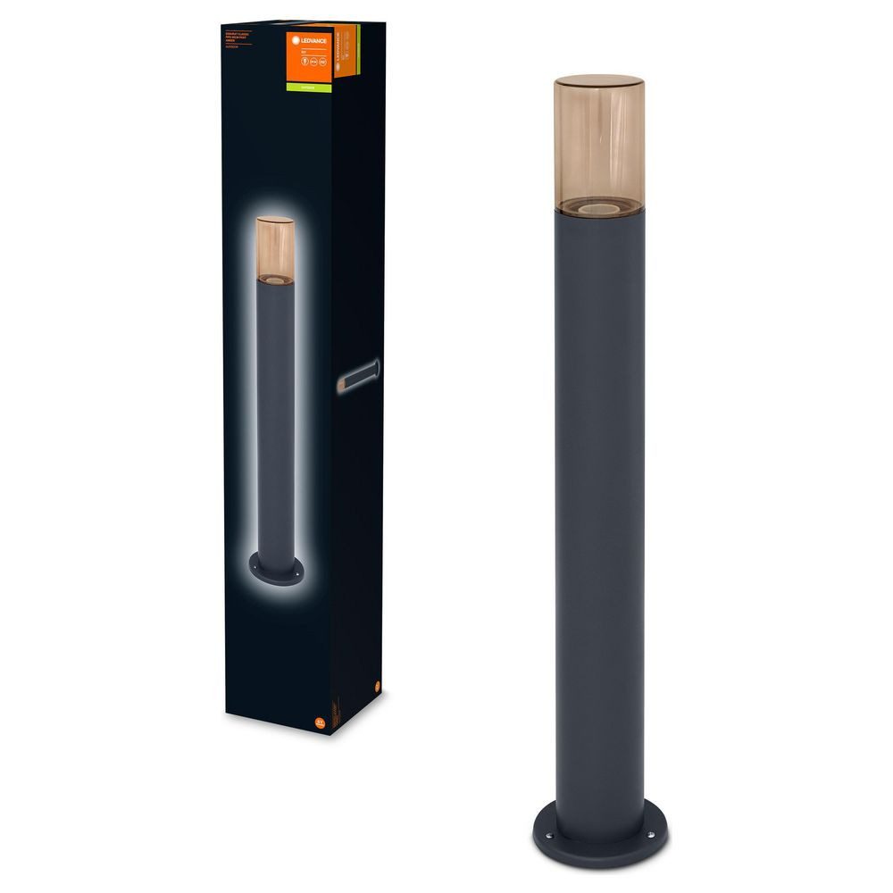 Ledvance Außen-Stehlampe Wegeleuchte Endura Classic in Dunkelgrau und Amber E27 800mm