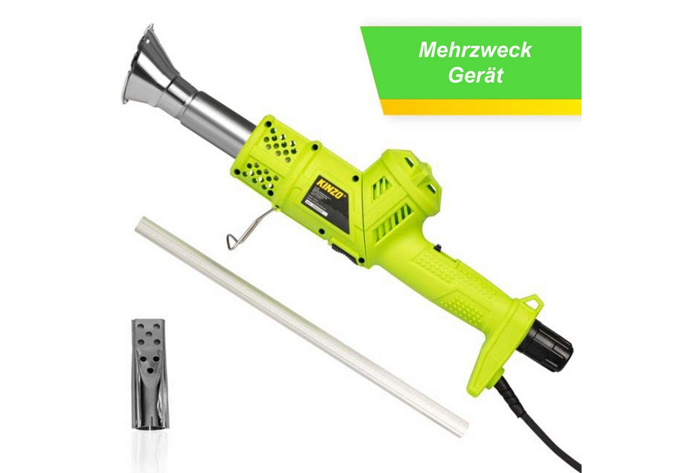 Thumbnail - Kinzo Unkrautbrenner Elektrischer Unkrautvernichter Unkraut Entferner Grillanzünder, 650 °C maximal, 2000 W inkl. 2 Aufs...