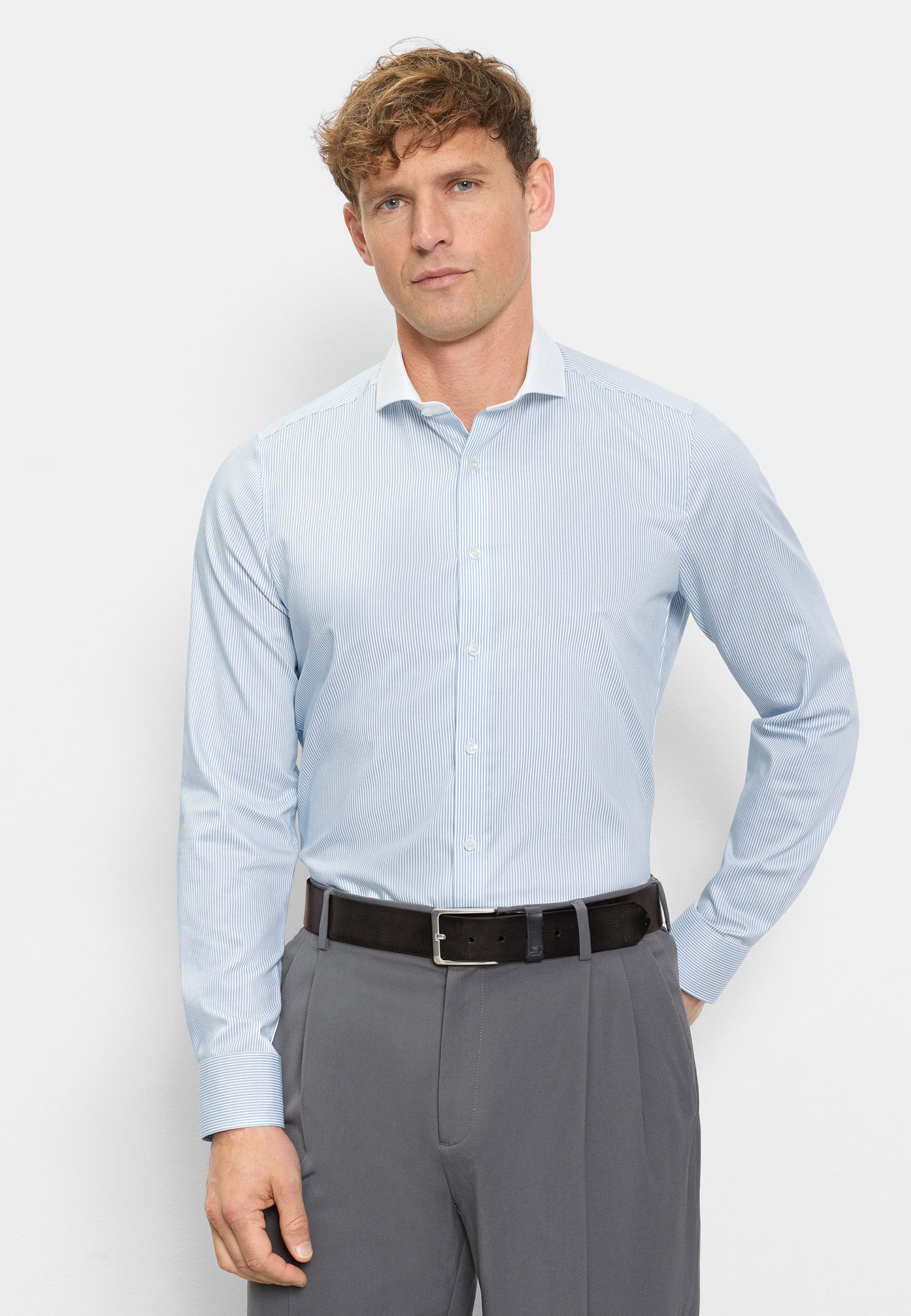 OLYMP Businesshemd OLYMP Level Five, body fit, Haifisch