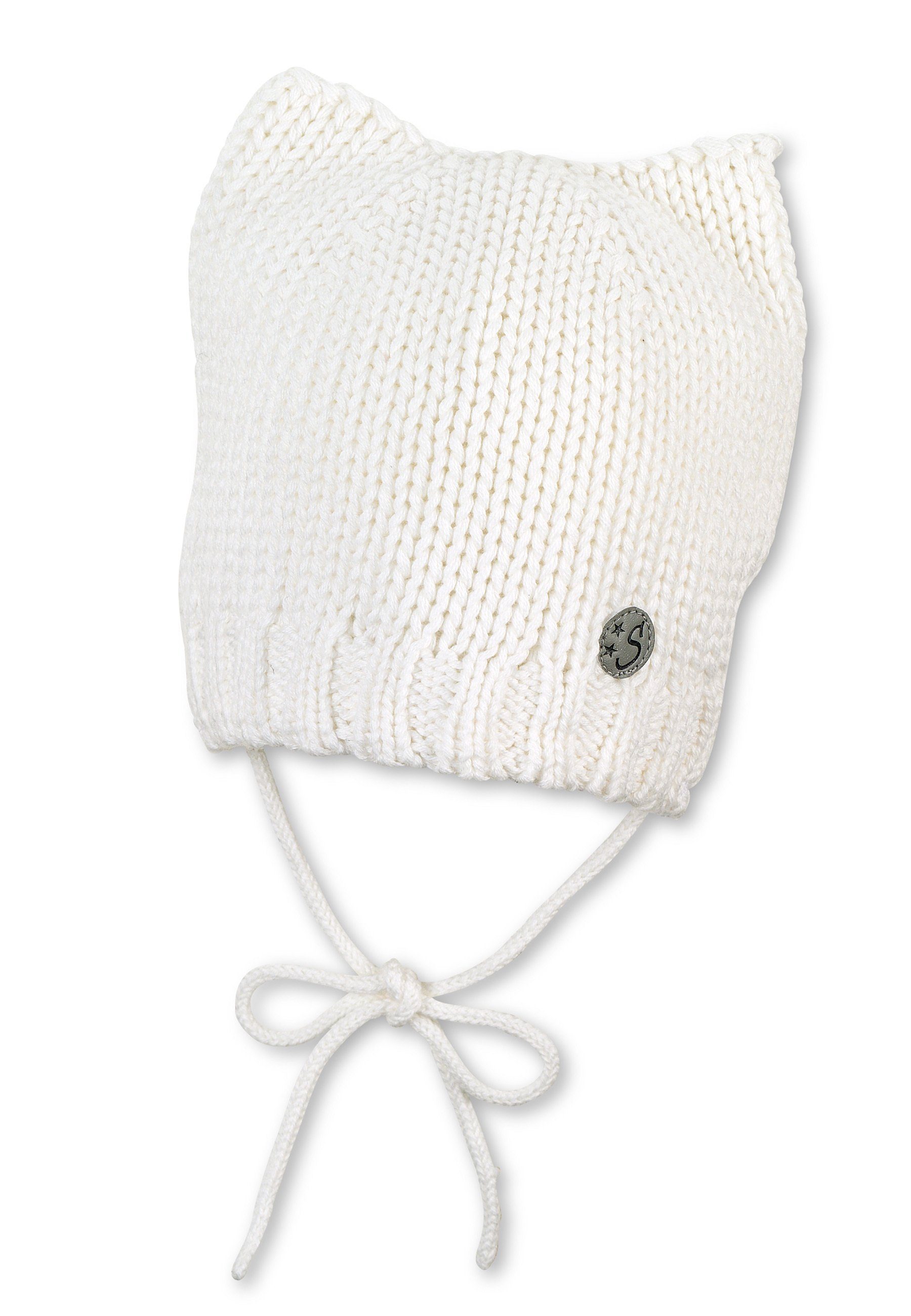 Sterntaler® Strickmütze GOTS Strickmütze Katzenohr (1-St) beige Farbe