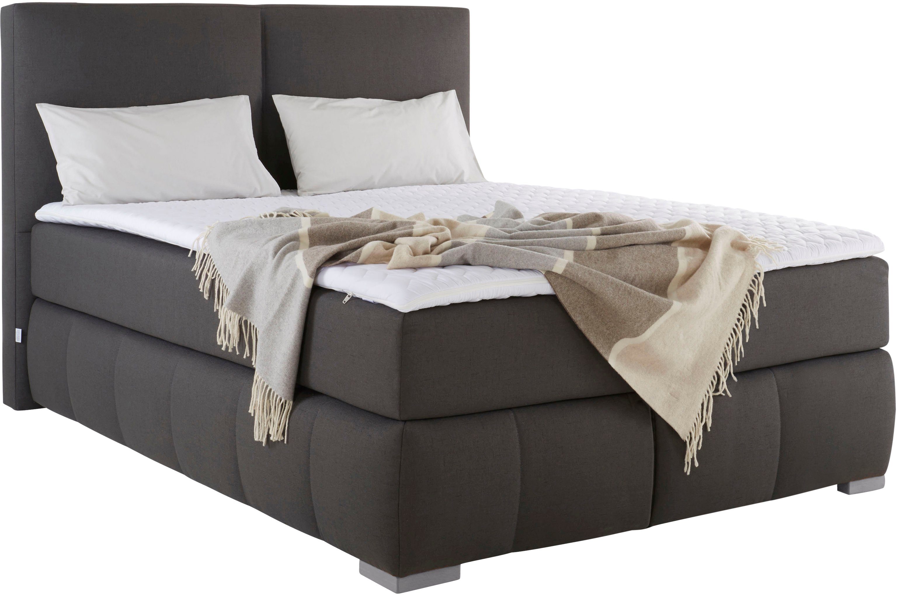 Home affaire Boxspringbett "Wehma", inkl. Topper in 3 verschiedenen Matratz günstig online kaufen