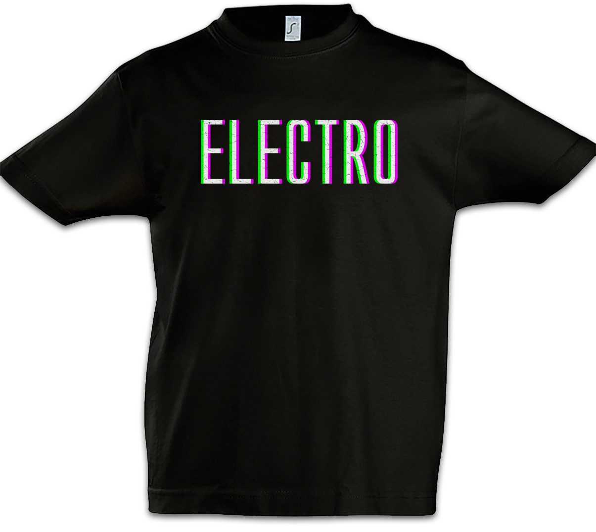 Print-Shirt Electro Glitch Kinder T-Shirt Synthesizer Electro Techno LFO Musik