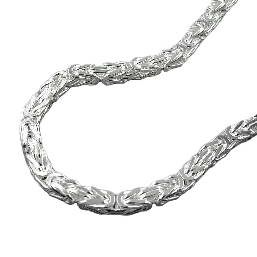 Erario D'Or Silberkette Königskette 60 cm vierkant glänzend Silber 925