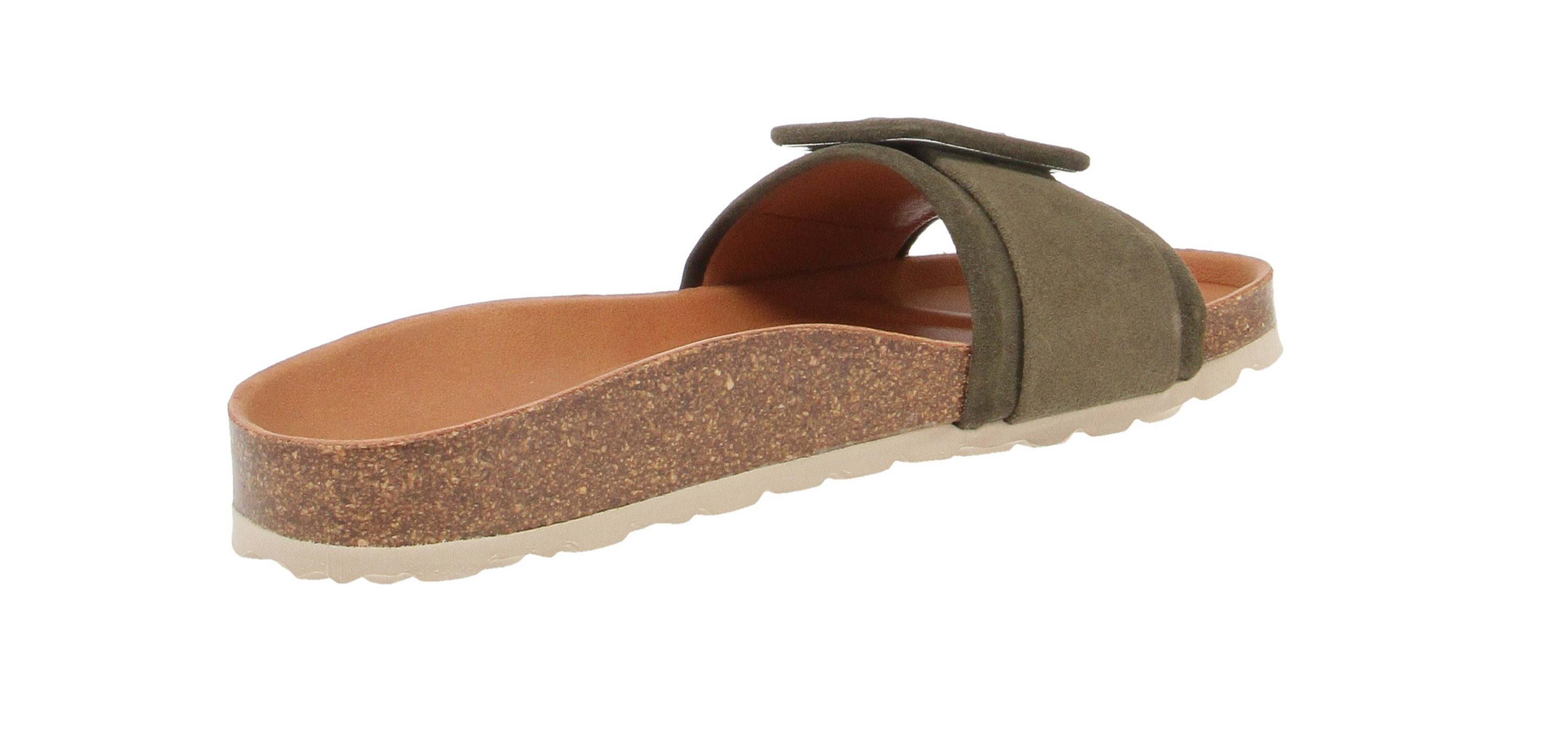 VERBENAS 3304020268 Reiko Velour-Kaki-39 Sandale günstig online kaufen