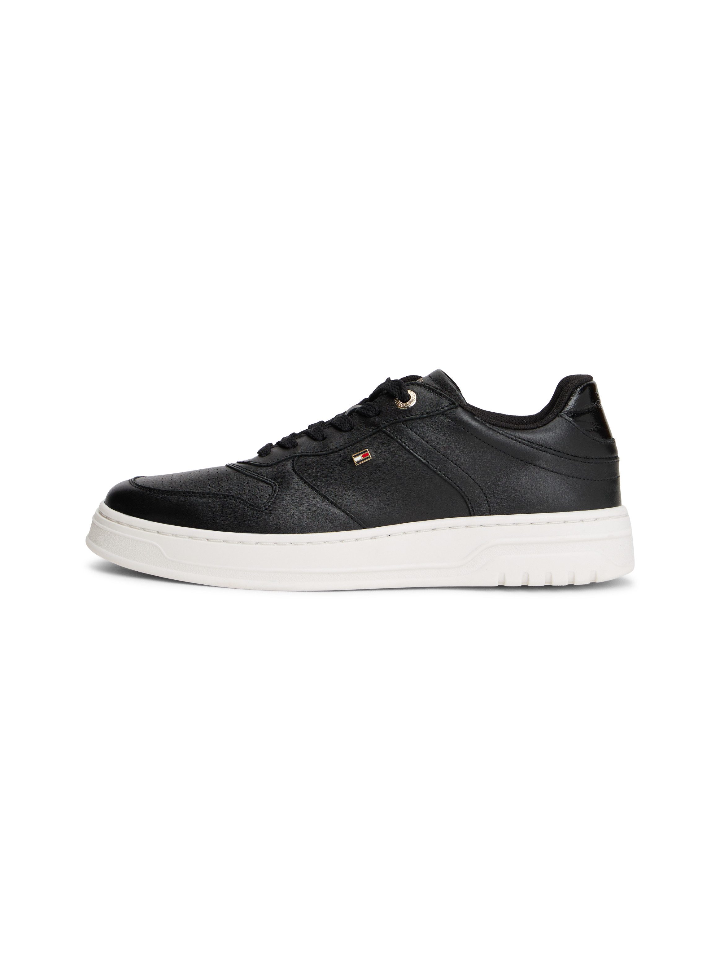 Tommy Hilfiger TH SPORTY CUPSOLE LEATHER Plateausneaker, Freizeitschuh, Halbschuh, Schnürschuh mit seitlichem Logo – Bild 5 von 5