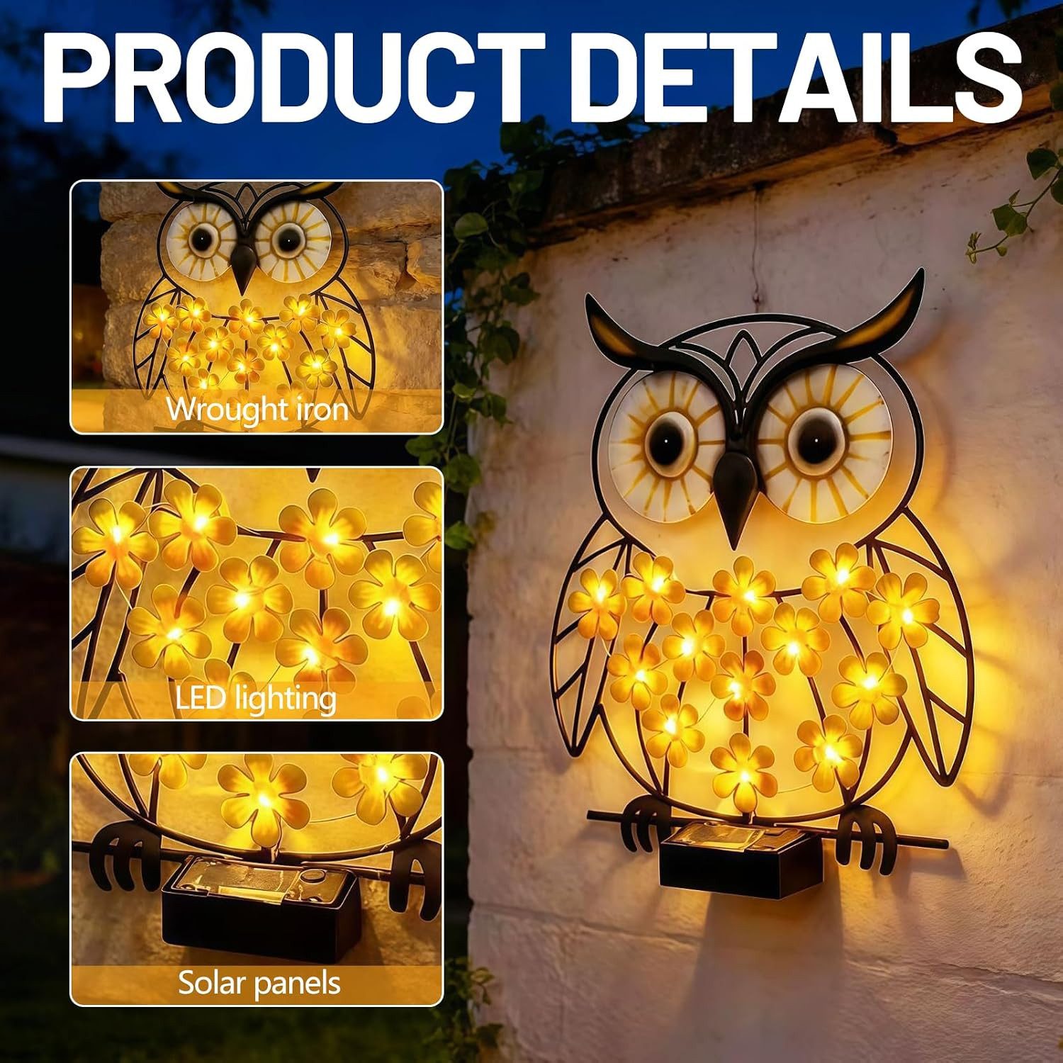 FELIXLEO LED Solarleuchte Solarleuchte Wanddeko Outdoor Solar Schmetterlinge Außen – Bild 3 von 5