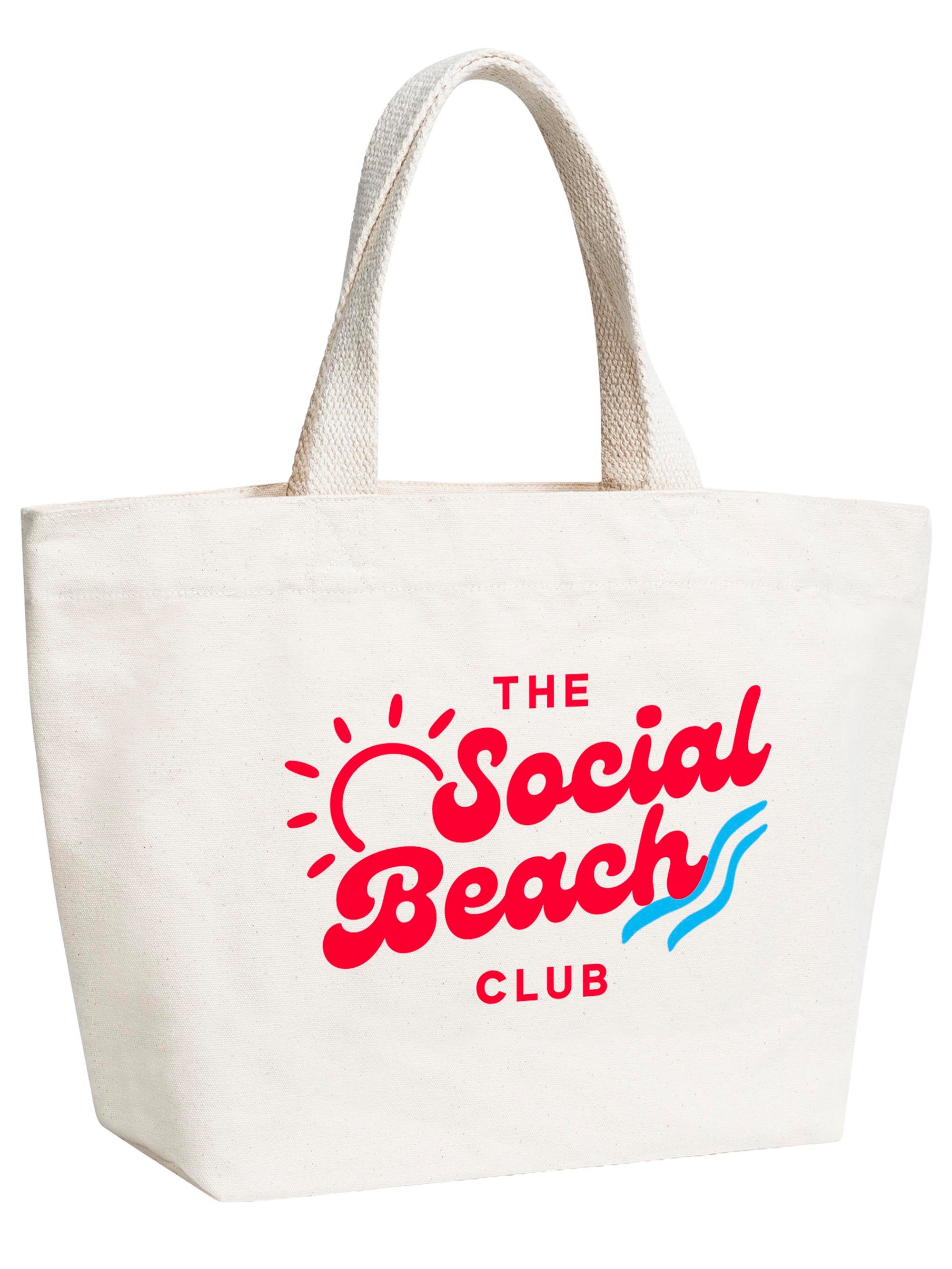 Strandtasche Strandtasche - Design Beach Social Club – Canvas Tote Bag Damen