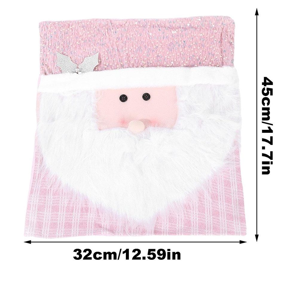 CLTYQ Stuhlhusse Weihnachtliche Stuhlhussen Weihnachtsdekorationen, in Rosa günstig online kaufen