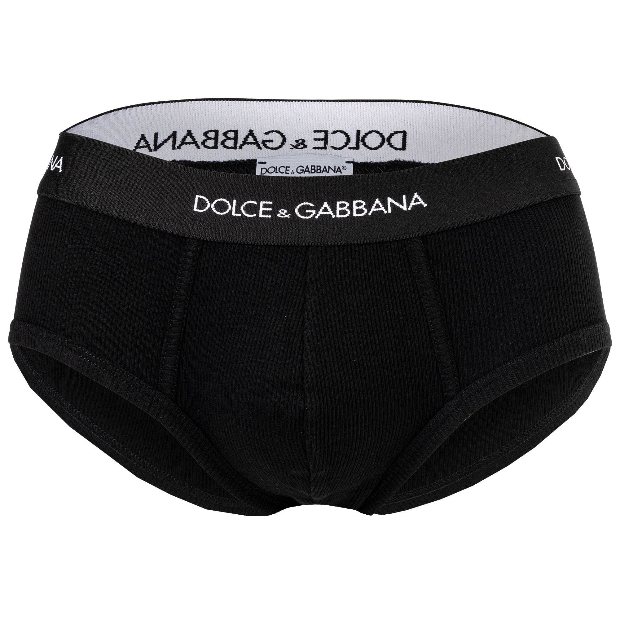 DOLCE & GABBANA Slip Herren Slip 2er Pack Baumwolle Slip Brando (Packung, 2er Pack)