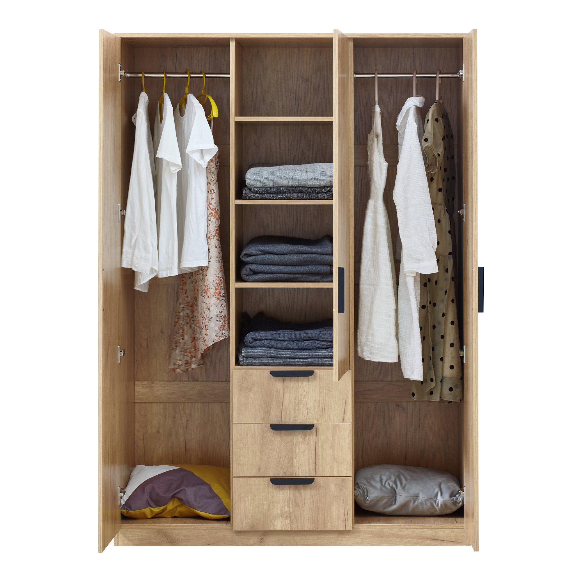 en.casa Kleiderschrank »Eiselfing« 3 Türen 4 günstig online kaufen