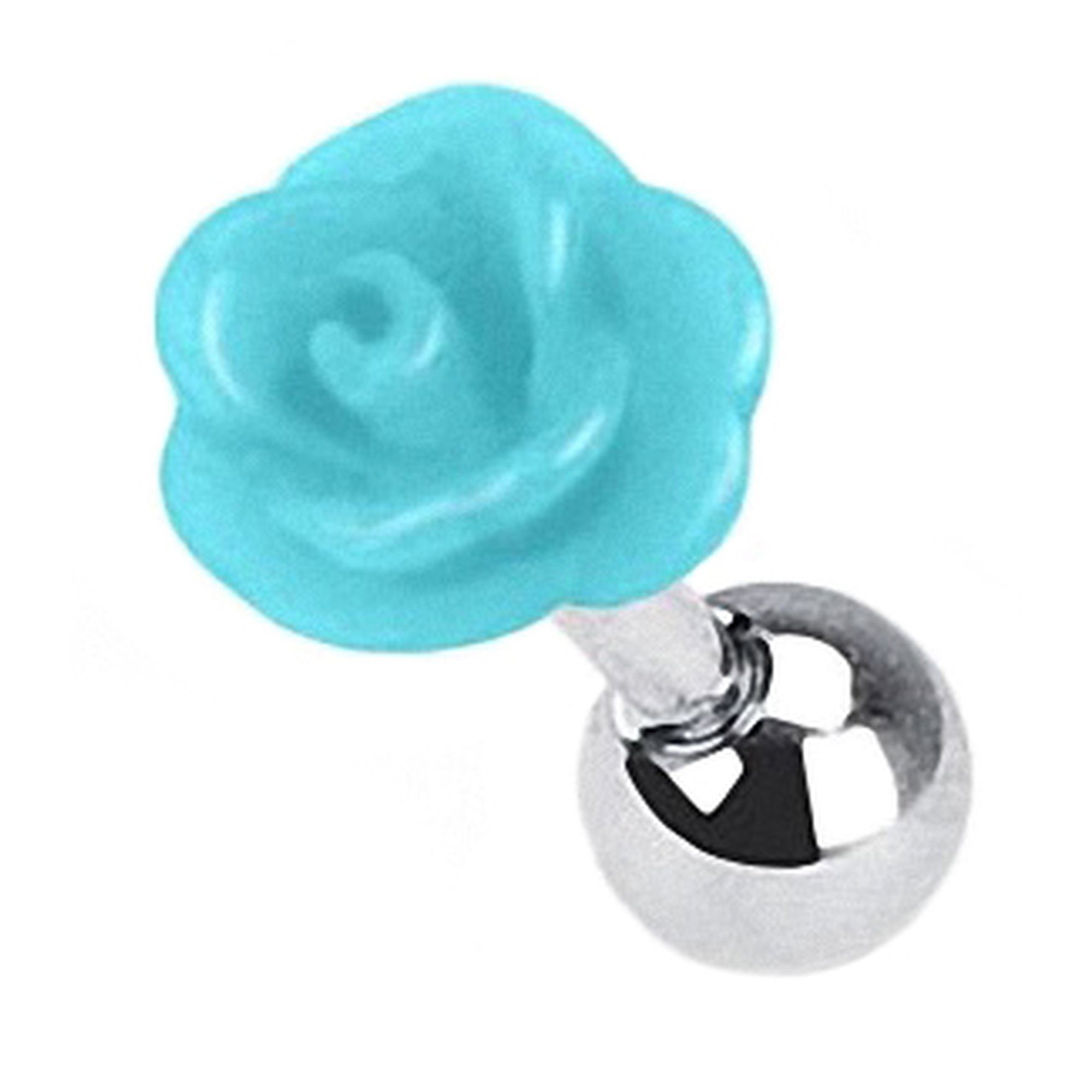Piercing-Set Piercing Ohr Helix Tragus Chirurgenstahl Rose