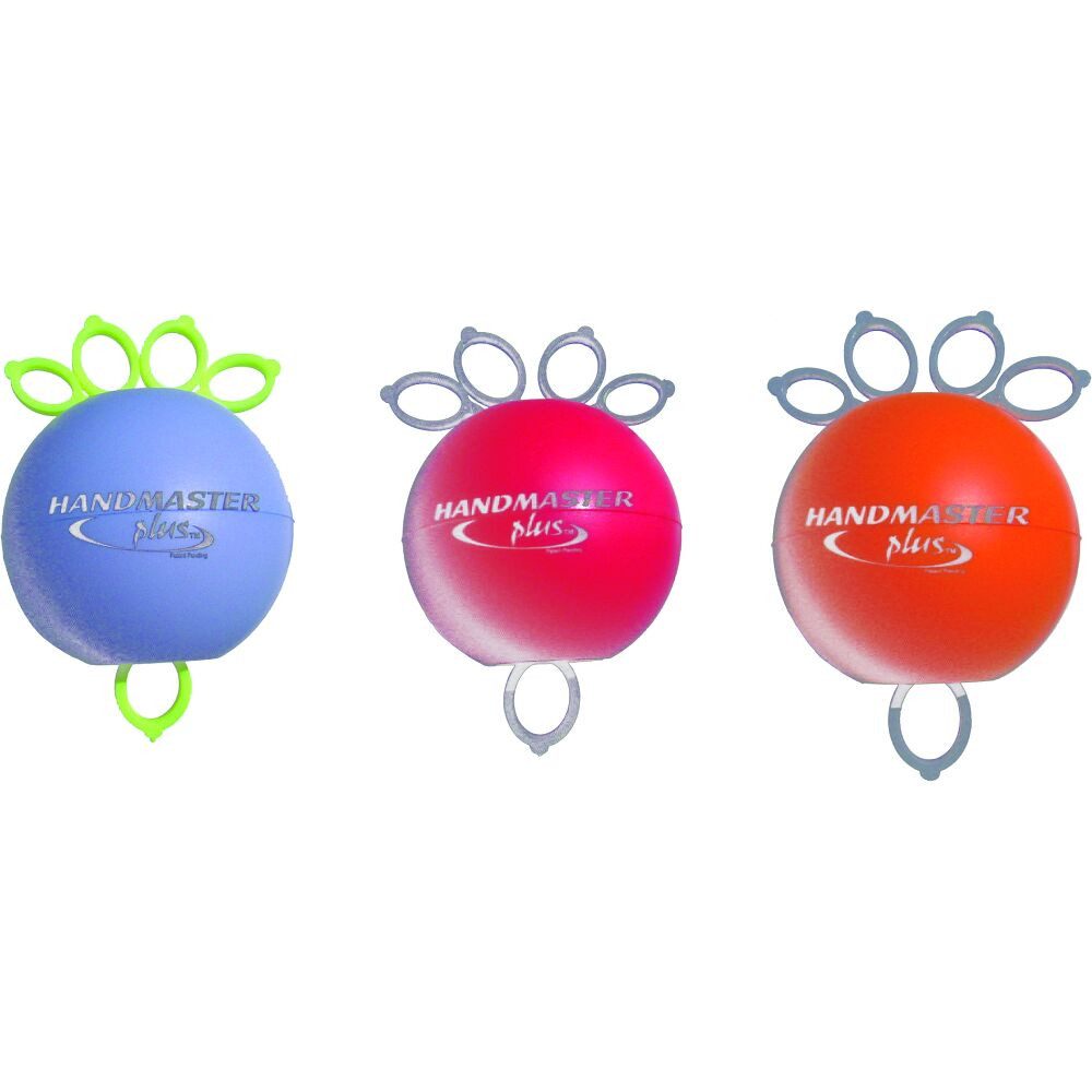 Handmaster Plus Handmuskeltrainer Fingertrainer-Set, Set bestehend aus 3 Handtrainern in verschiedenen Stärken