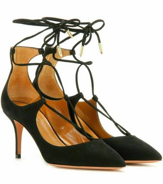 AQUAZURRA AQUAZZURA CHRISTY 75 PUMPS LACE-UP IT SHOES SCHUHE SANDALEN HIGH HEELS Pumps