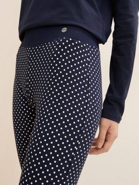 TOM TAILOR Schlafhose Gepunktete Pyjama Leggings