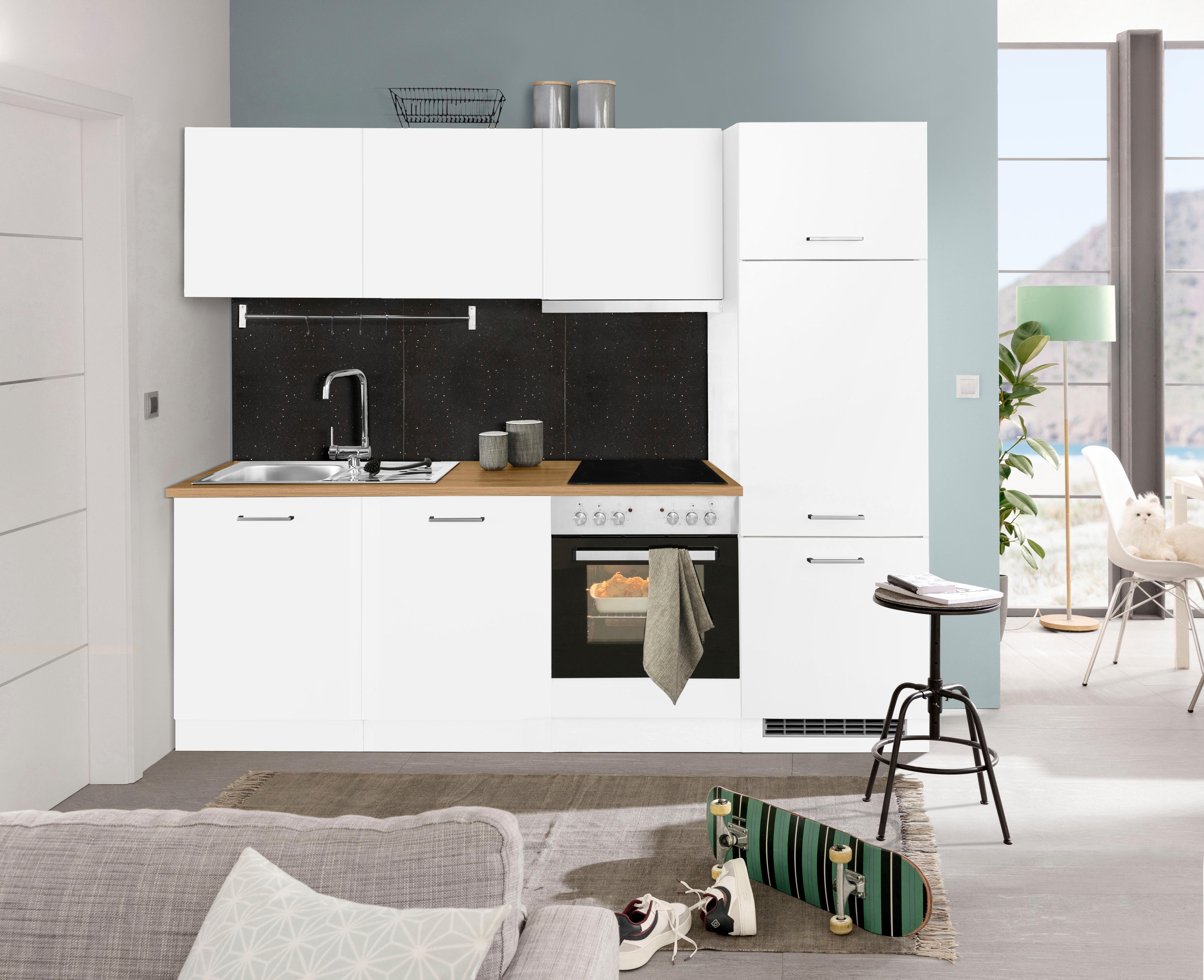 Beliebig MÖBEL weitere Breite Küchenzeile erweiterbar, mit um cm, auch Kehl, Kühlschrank, HELD E-Geräten, inkl. Eck 240 über Schränke