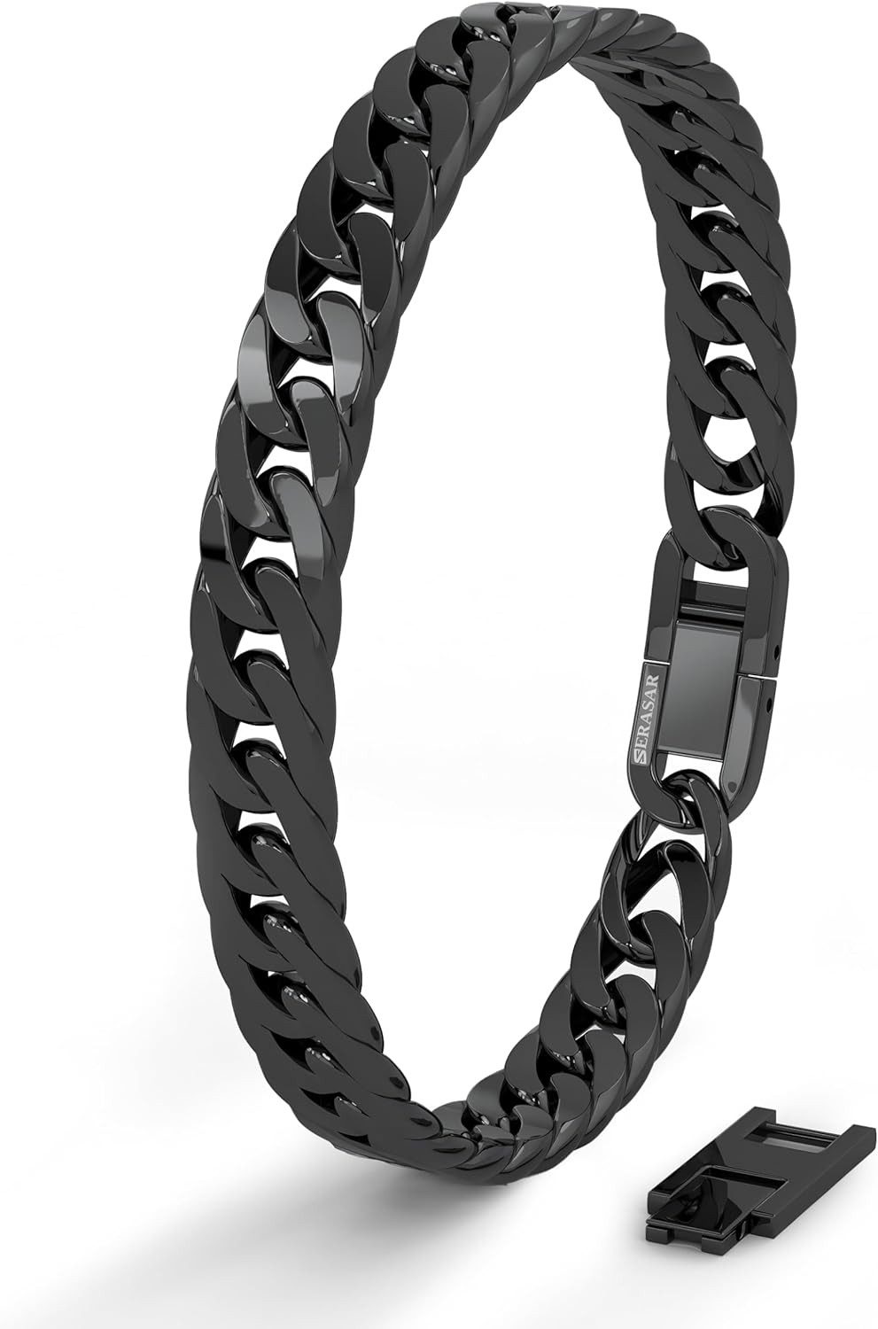 SERASAR Armband Edelstahlarmband für Herren "Cuban" Chirurgenstahl 316L, Wa günstig online kaufen