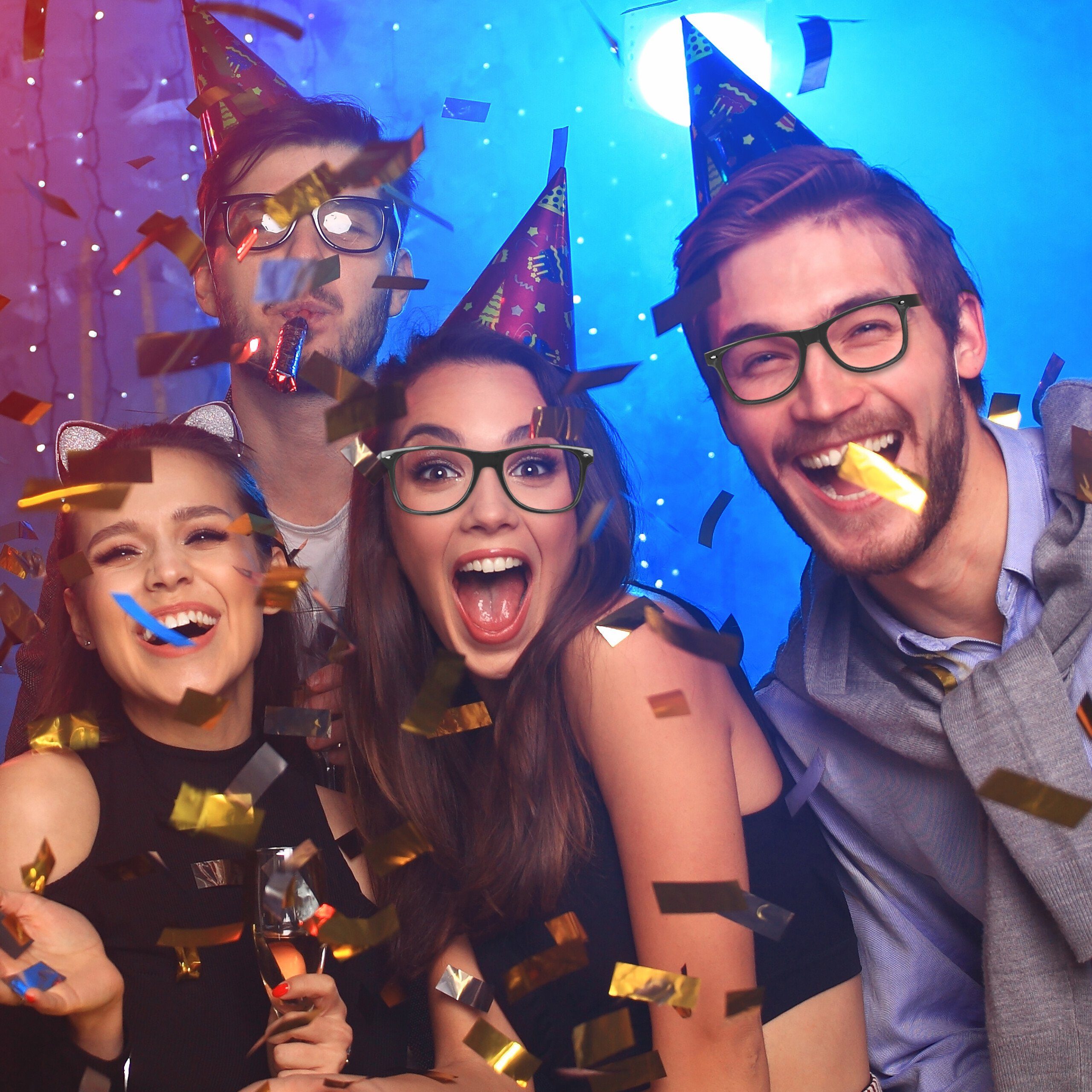 relaxdays Kostüm Partybrille im 12er Set