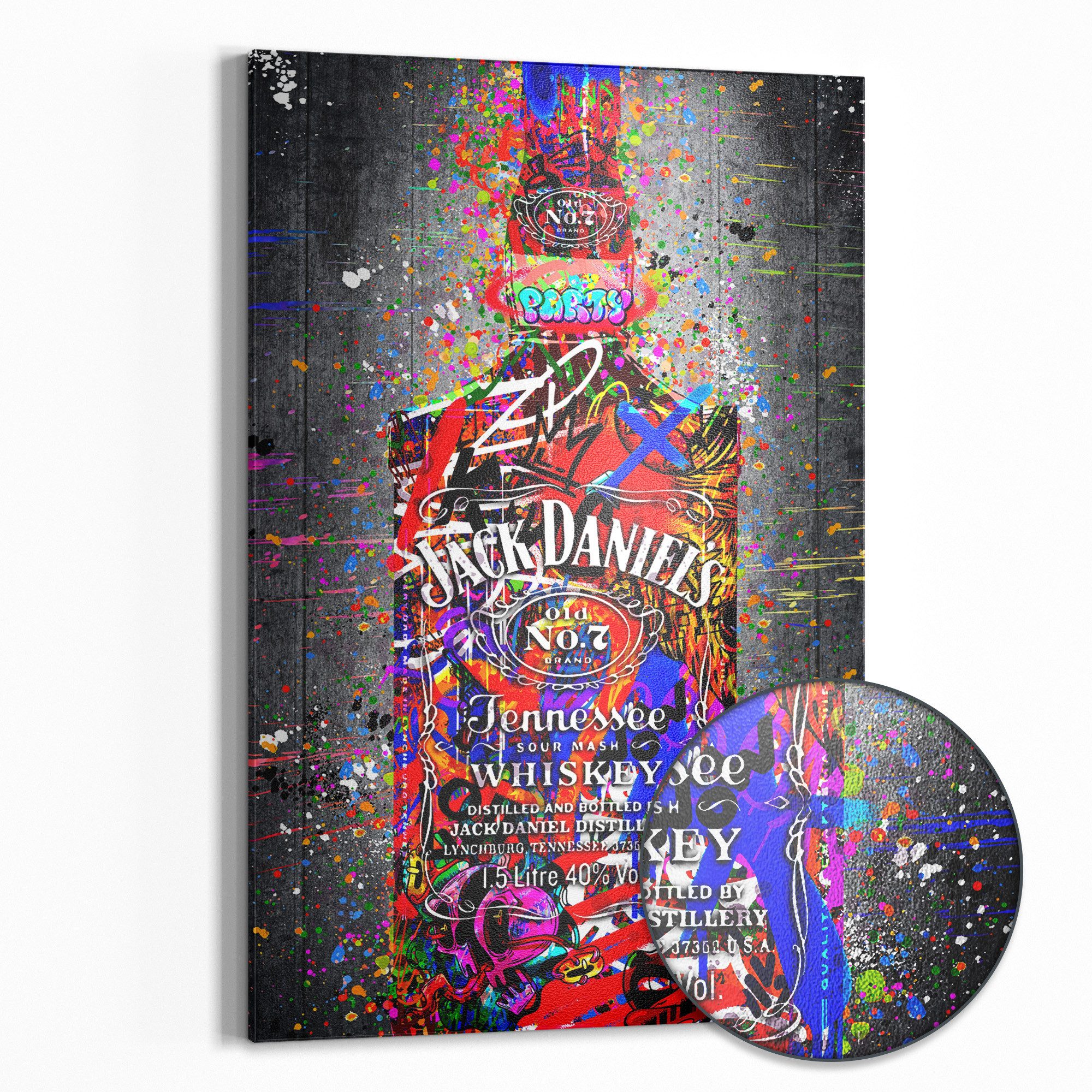 DEQOART Magnettafel 'Rebellischer Genuss', Metall Whiteboard für alle Magnete, Magnetboard magnetisch