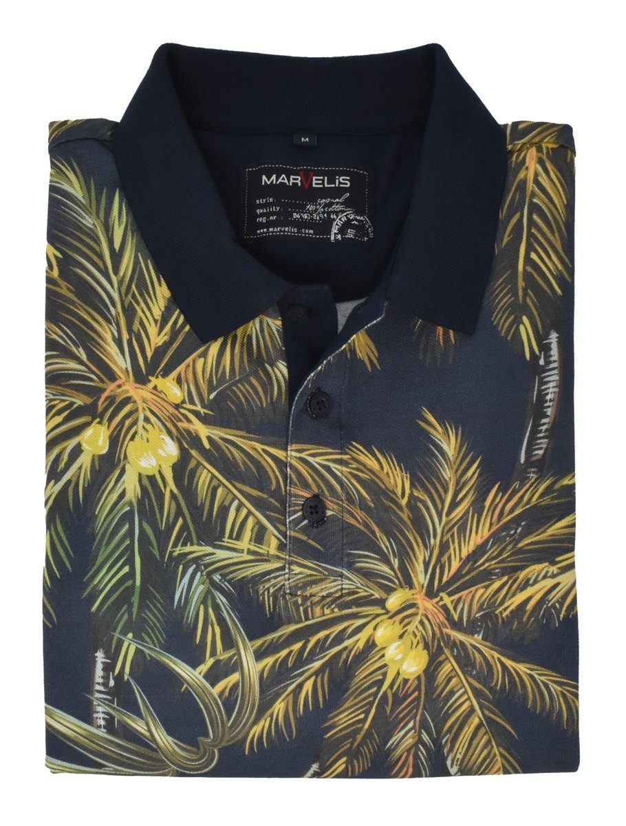 MARVELIS Poloshirt Poloshirt - Piqué - Karibik - Dunkelblau