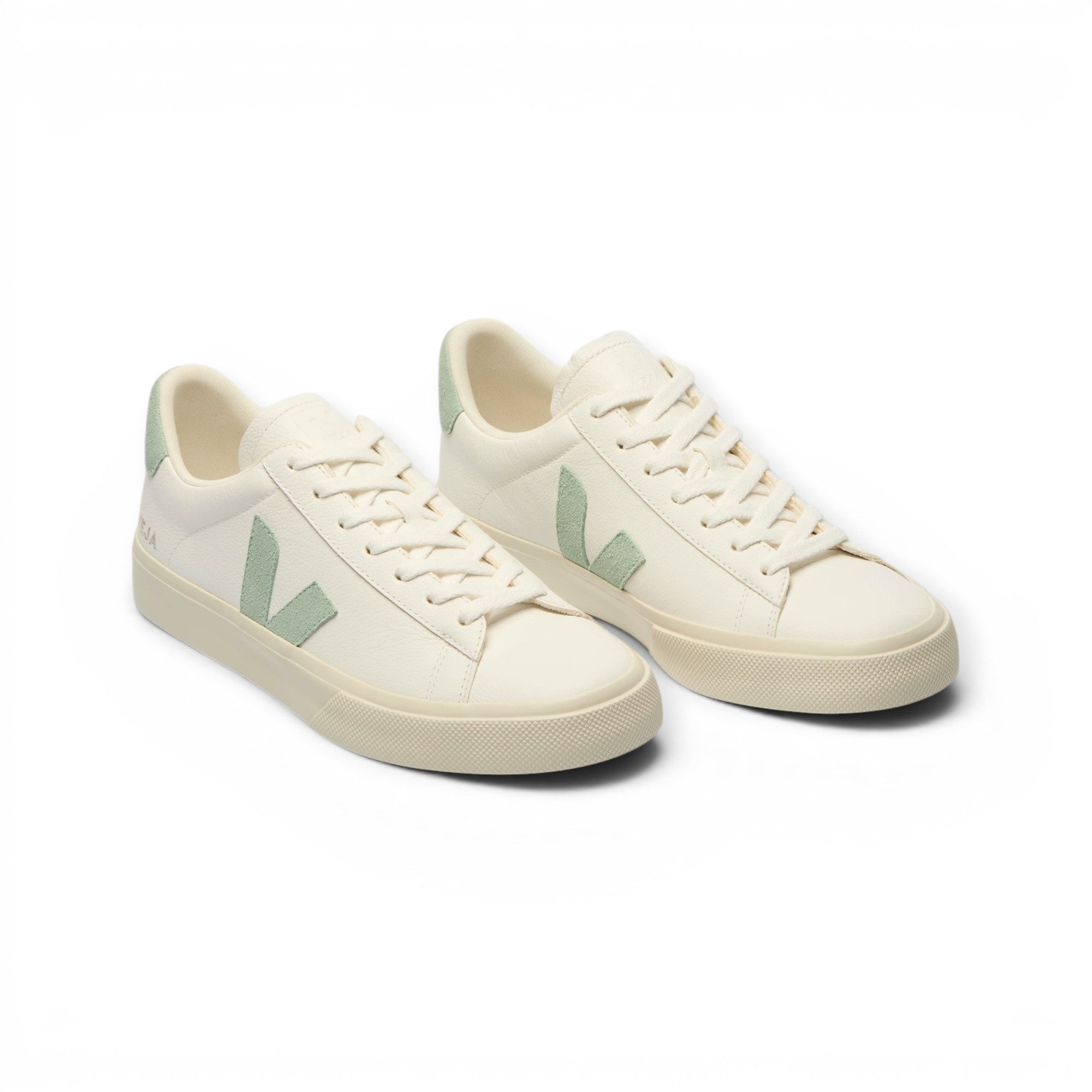VEJA Campo (Leder) weiss/mintgrün Sneaker