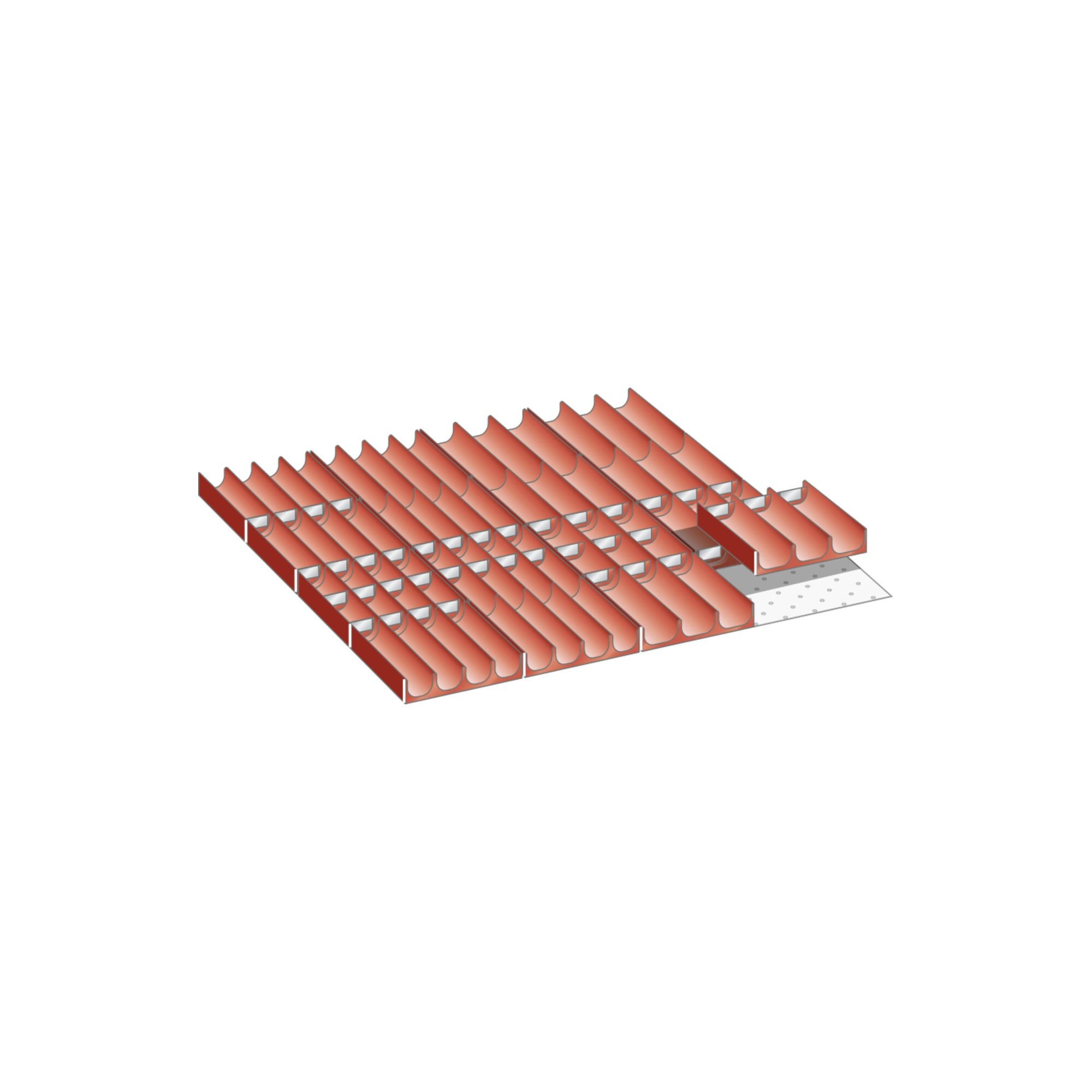 LISTA Werkstattwagen Lista Set Mulden 36x36E (BxTxFH) 612x612x50mm