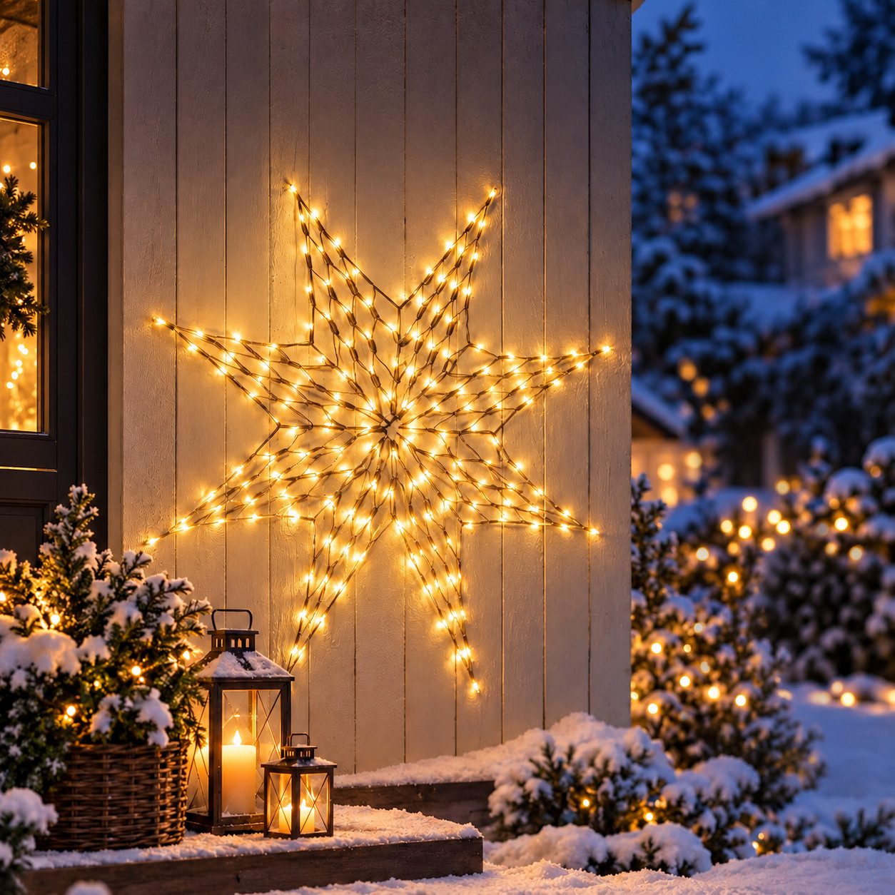 Weltbild LED Stern LED-Netz Stern 160 Christmas Decoration Weihnachten Weihnachtsdeko, Lichtdeko Stern Dekostern Wanddekoration Fensterdeko Adventsdeko