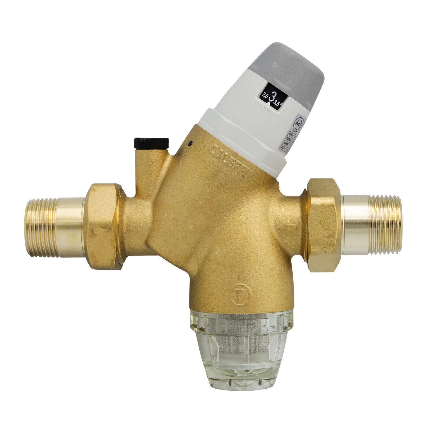 Caleffi Wasser-Druckminderer Wasserdruckminderer 1 Zoll Druckminderer mit Wasserfilter