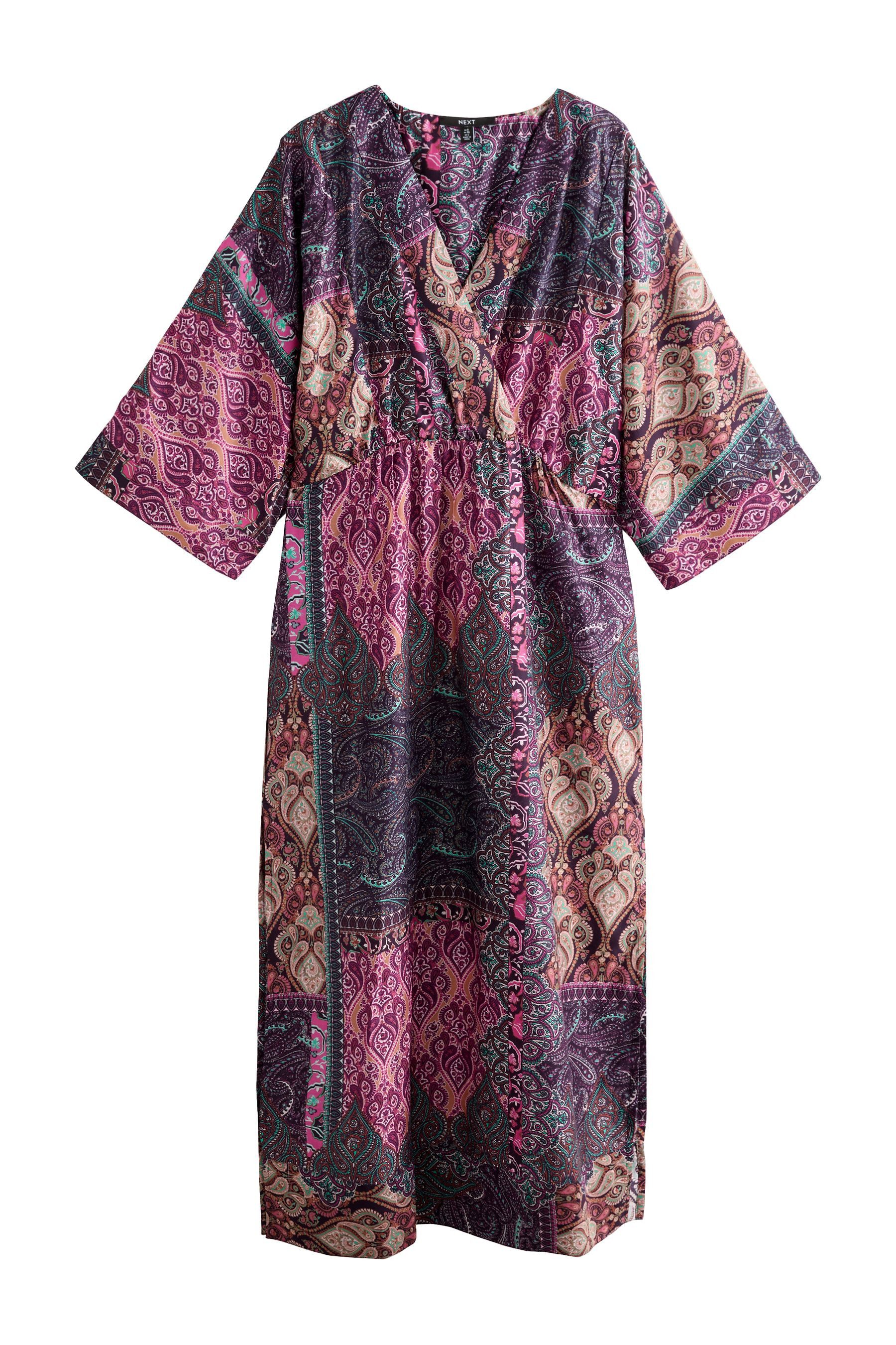 Next Midikleid Tailliertes Midikleid mit Kimonoärmeln (1-tlg) günstig online kaufen