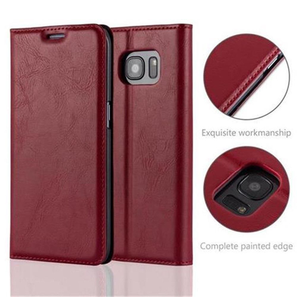Cadorabo Handyhülle für Samsung Galaxy S7 EDGE Hülle Samsung Galaxy S7 EDGE, Hülle Schutzhülle mit Standfunktion, Magnetverschluss und Kartenfach