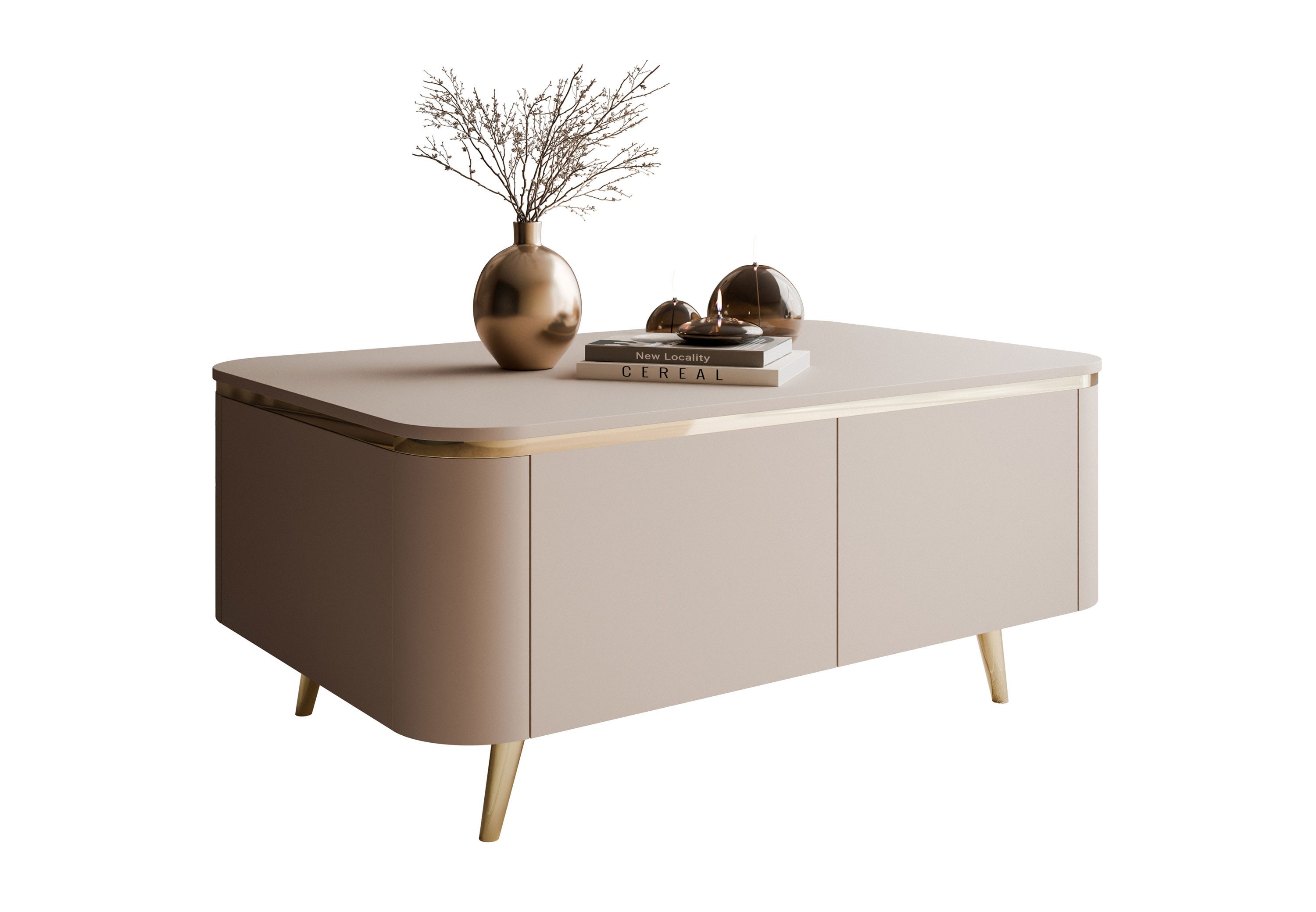 Lookway Couchtisch AVELINE auf schrägen Beinen, 90x60x41 cm