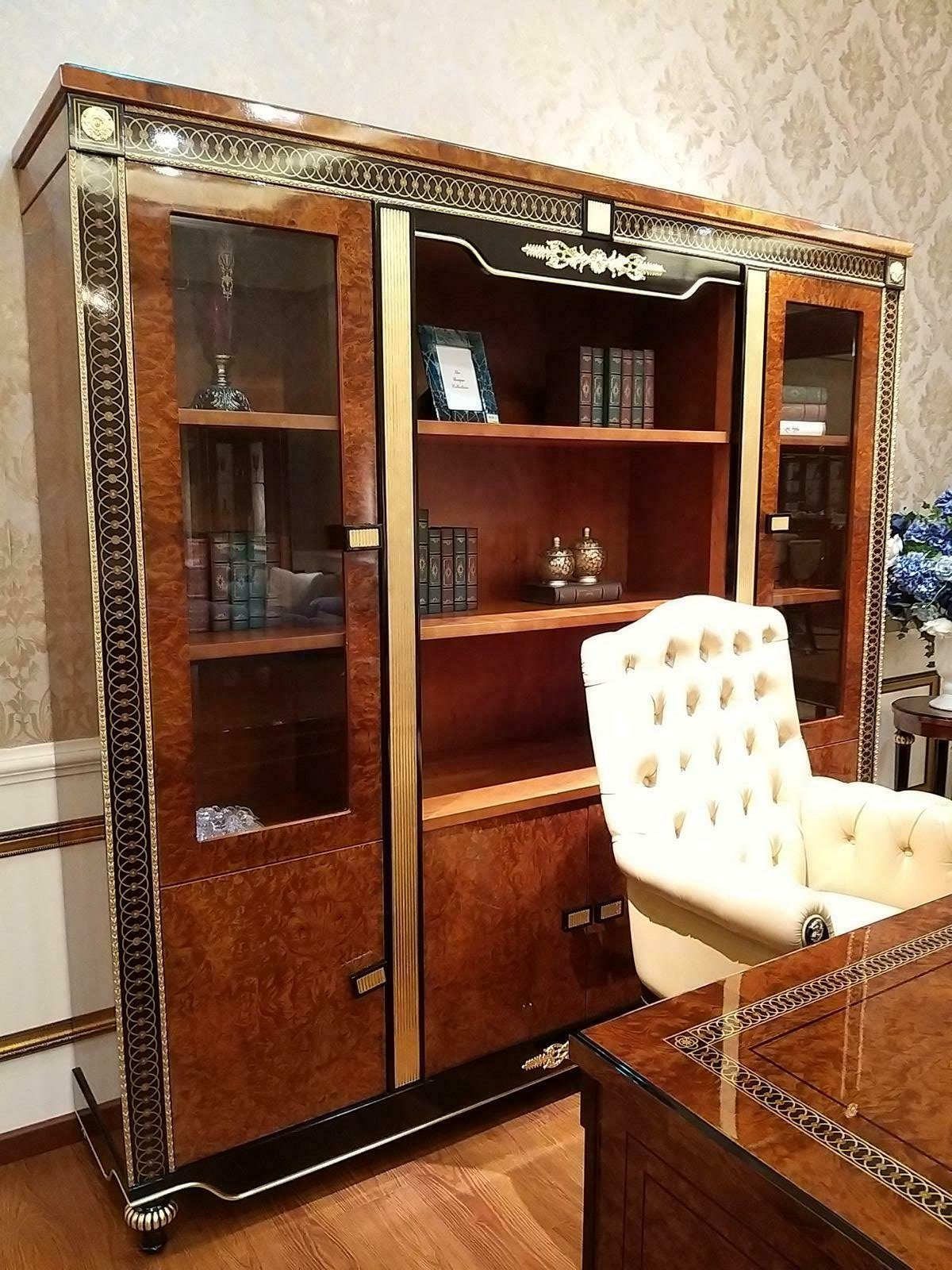 Möbel Aktenschrank Antik Stil Schrank JVmoebel Bücherschrank Luxus Büro Aktenschrank