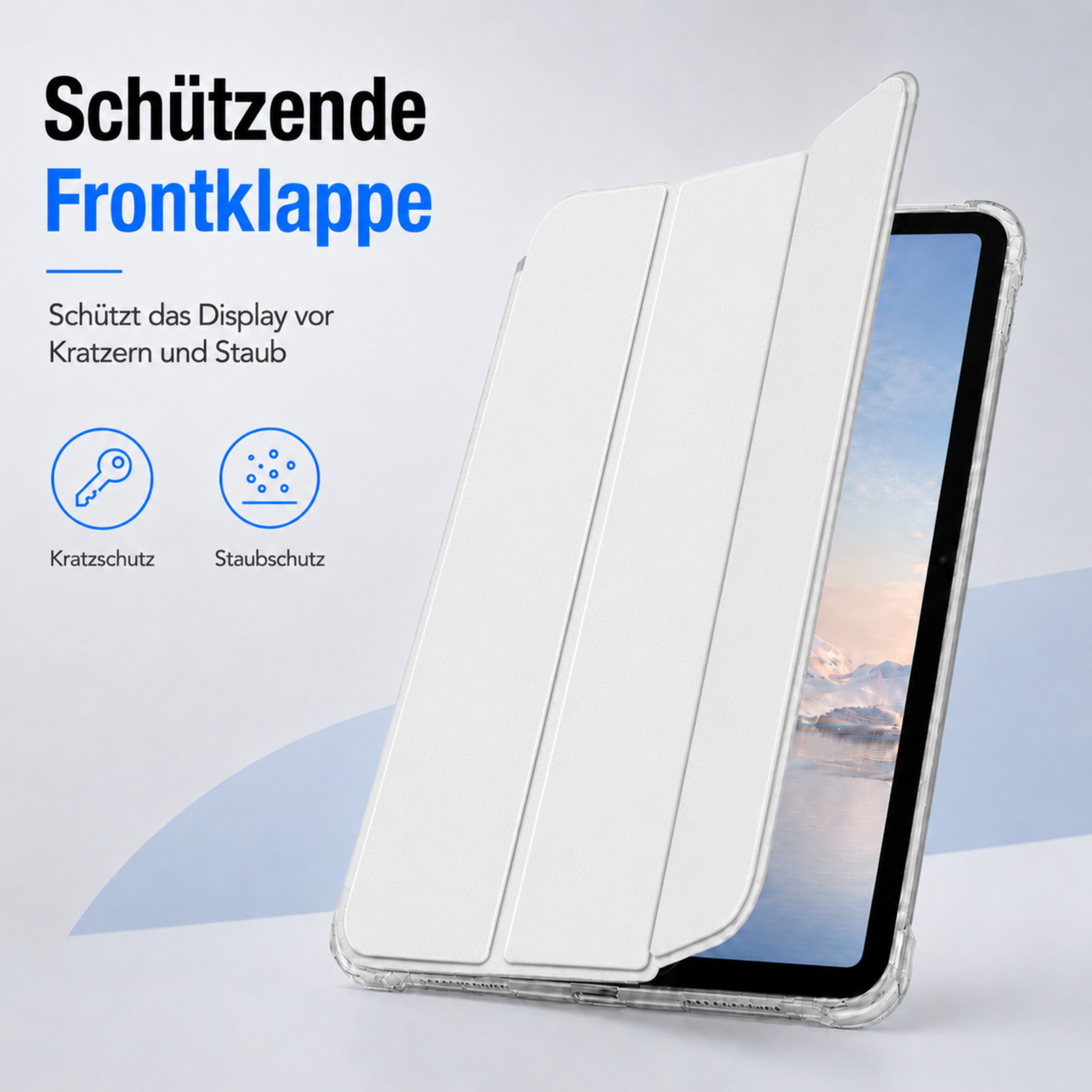 PlugUp Tablet-Hülle iPad Pro 11 Zoll (M5/M4) 2025/2024 mit Stifthalter 11 Zoll, iPad Pro Hülle mit Stifthalter, dünn & transparente Rückseite – Bild 4 von 5