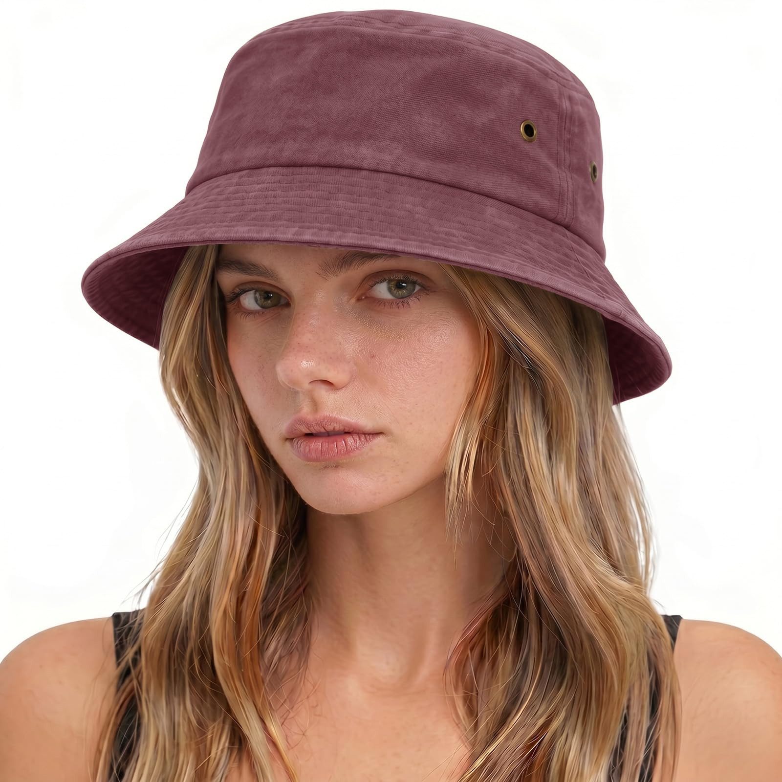 Zaewry Fischerhut Vintage Baumwoll-Anglerhut,Sommer Cap,Sommer Bucket Hat, Unisex faltbarer Anglerhut für Herren, Strand und Outdoor,mit UV-Schutz