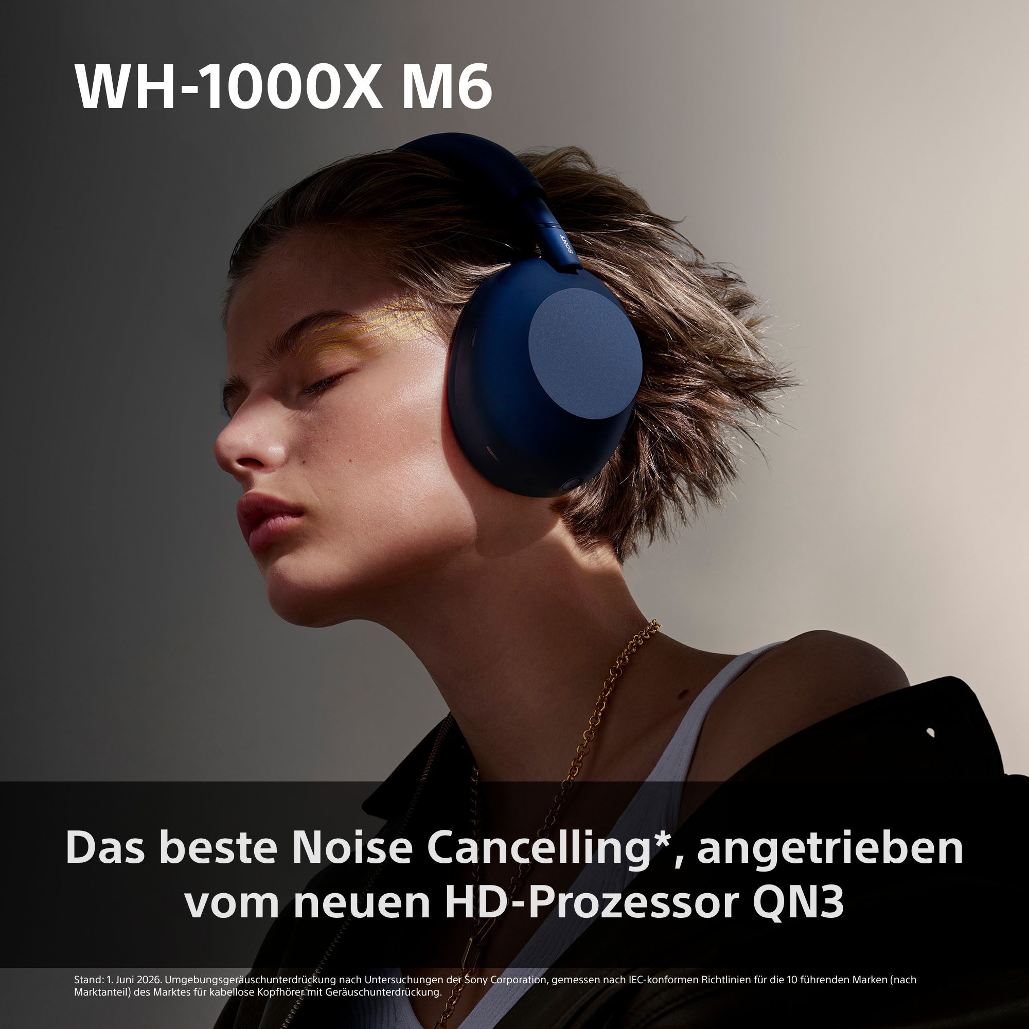 Sony WH-1000XM6 Premium Noise Cancelling Wireless Over-Ear-Kopfhörer (Freisprechfunktion, Multi-Point-Verbindung, Noise-Cancelling, Transparenzmodus, Wireless-A – Bild 4 von 5